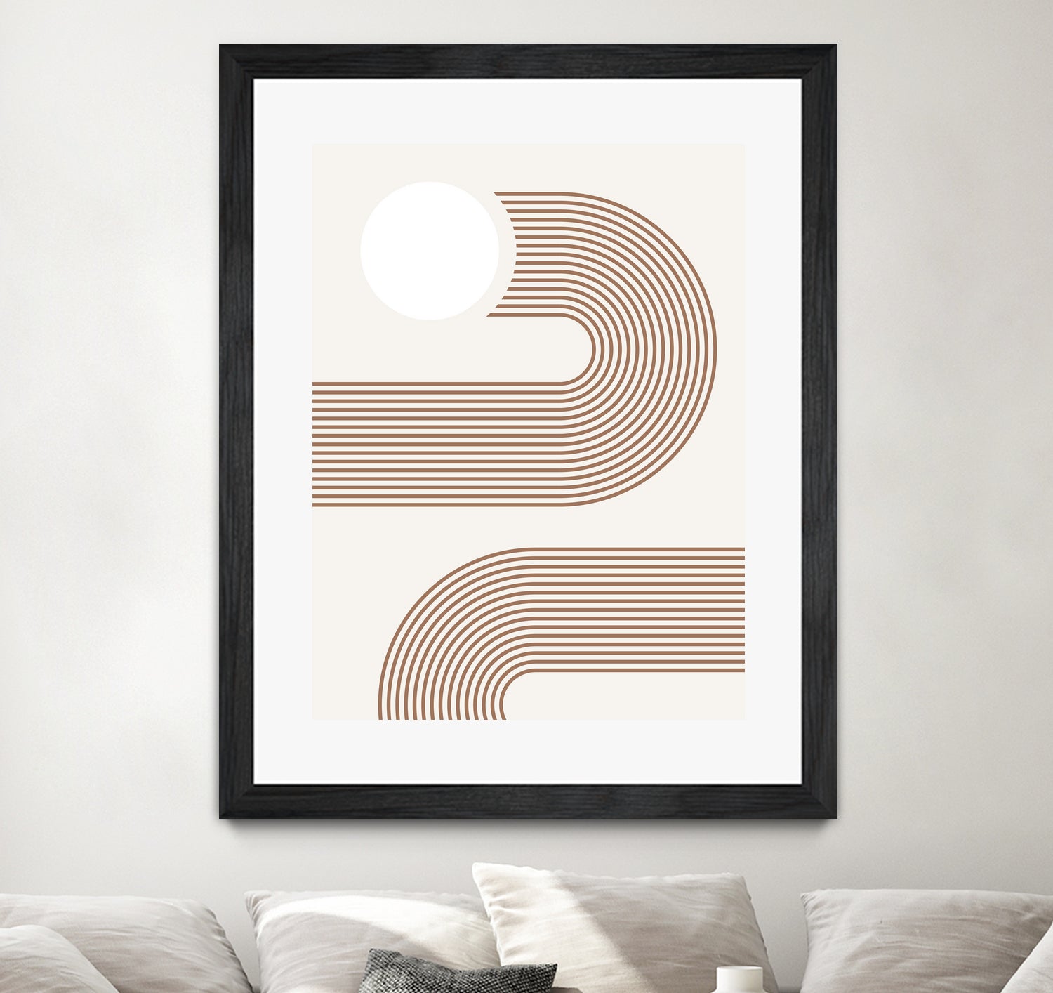 Beige Arc Poster by Elena Ristova on GIANT ART - abstract abstract