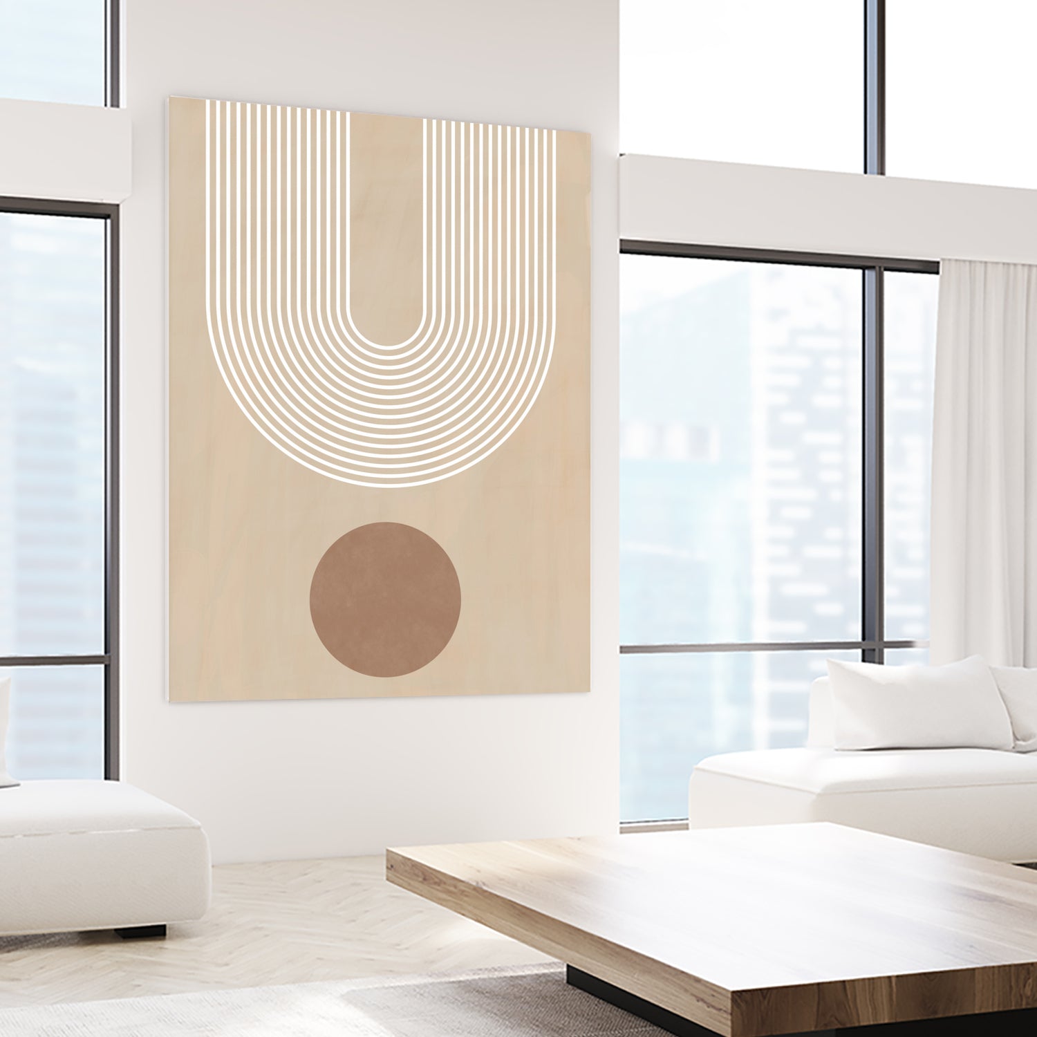 Beige Arc Poster by Elena Ristova on GIANT ART - abstract abstract