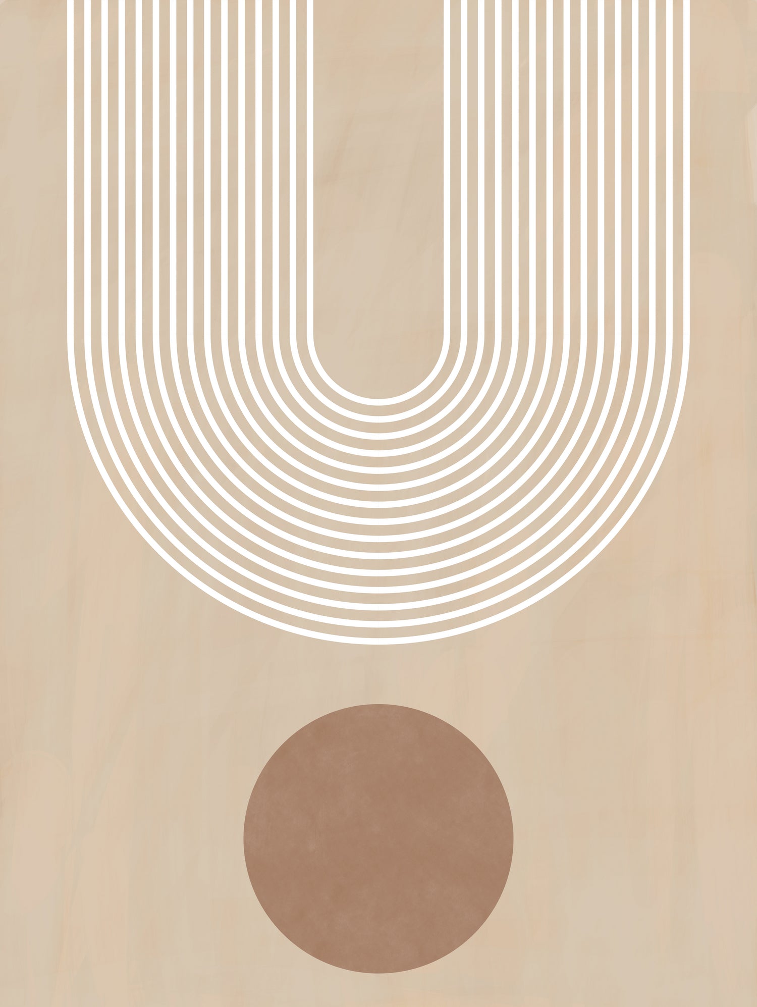 Beige Arc Poster by Elena Ristova on GIANT ART - abstract abstract