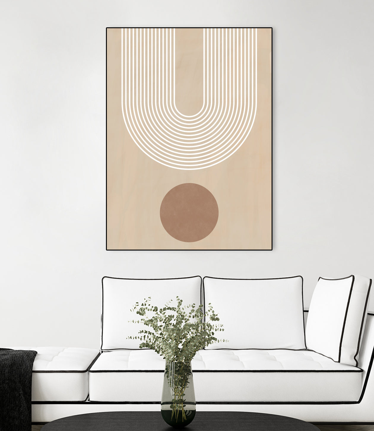 Beige Arc Poster by Elena Ristova on GIANT ART - abstract abstract