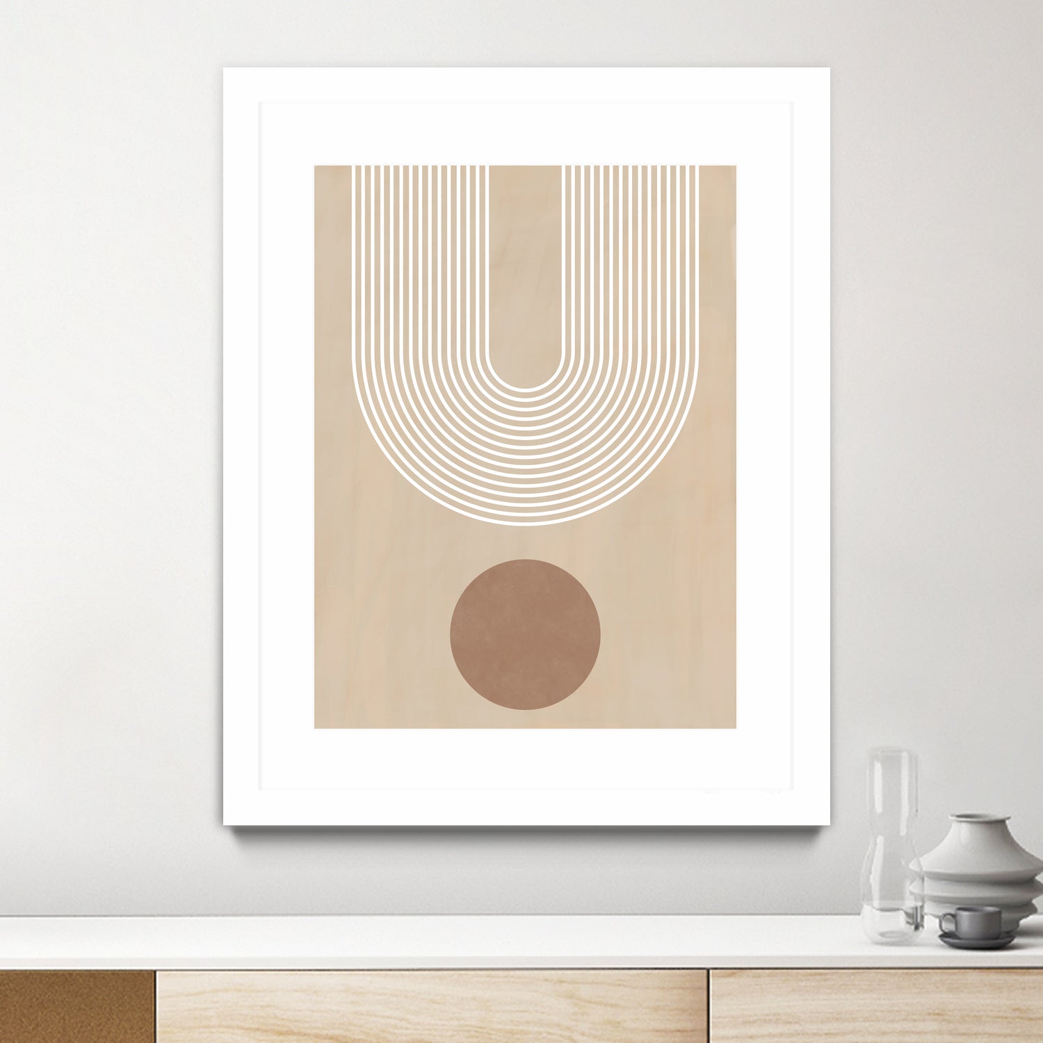 Beige Arc Poster by Elena Ristova on GIANT ART - abstract abstract
