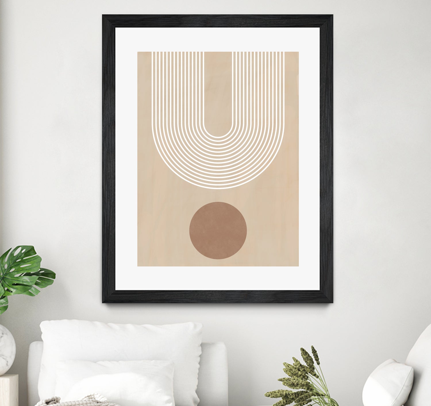 Beige Arc Poster by Elena Ristova on GIANT ART - abstract abstract