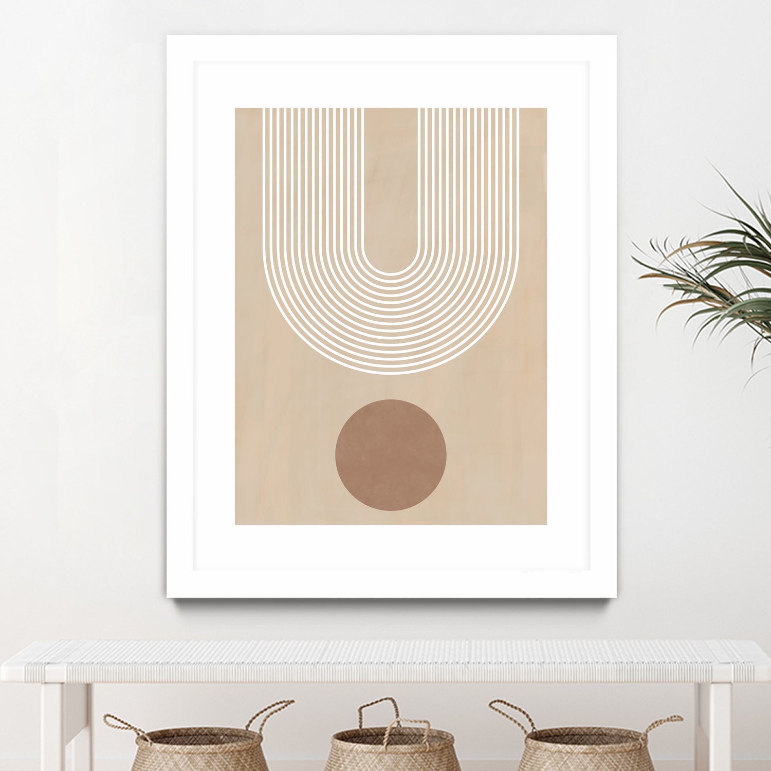 Beige Arc Poster by Elena Ristova on GIANT ART - abstract abstract