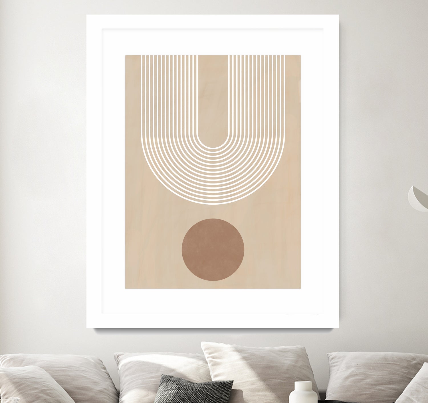 Beige Arc Poster by Elena Ristova on GIANT ART - abstract abstract