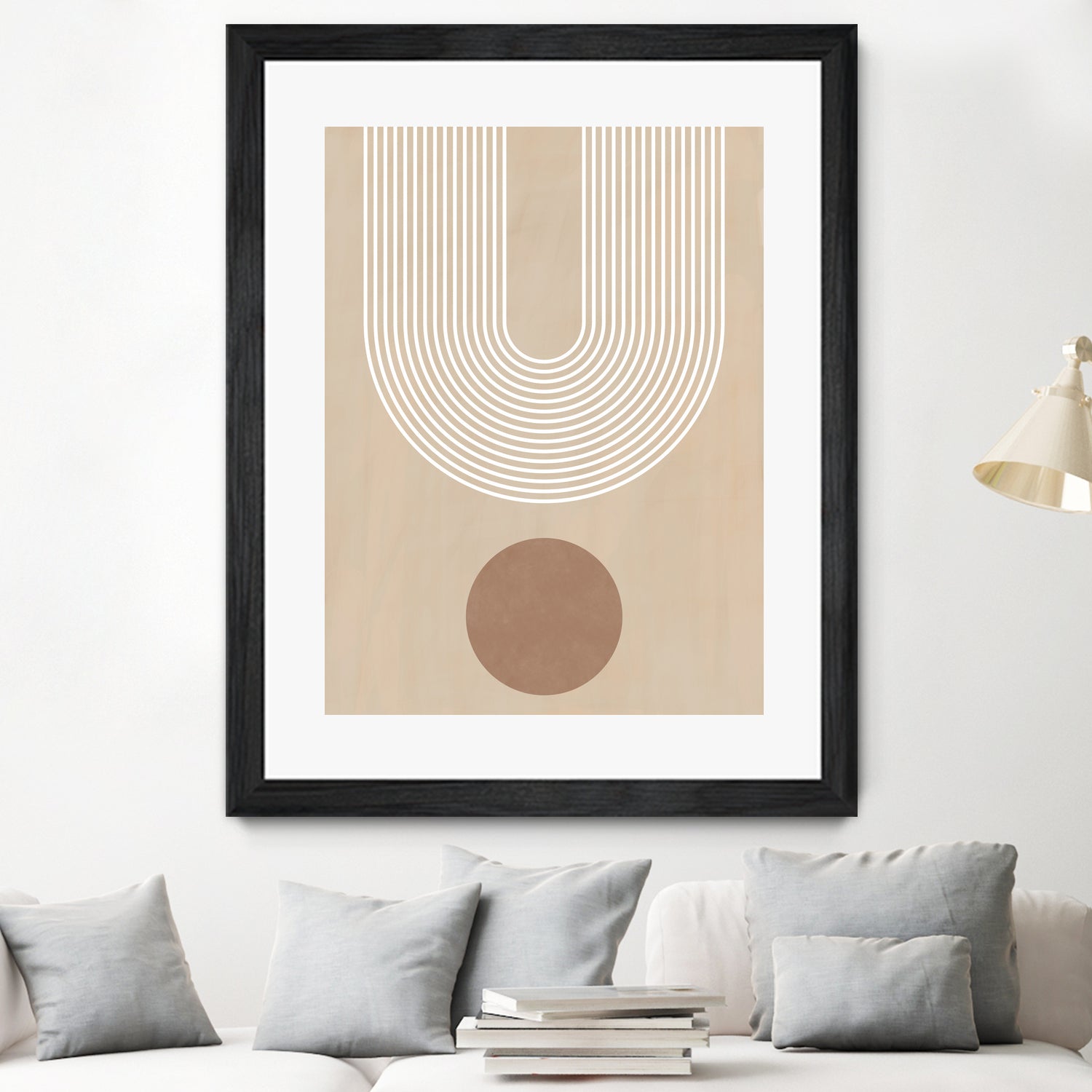 Beige Arc Poster by Elena Ristova on GIANT ART - abstract abstract