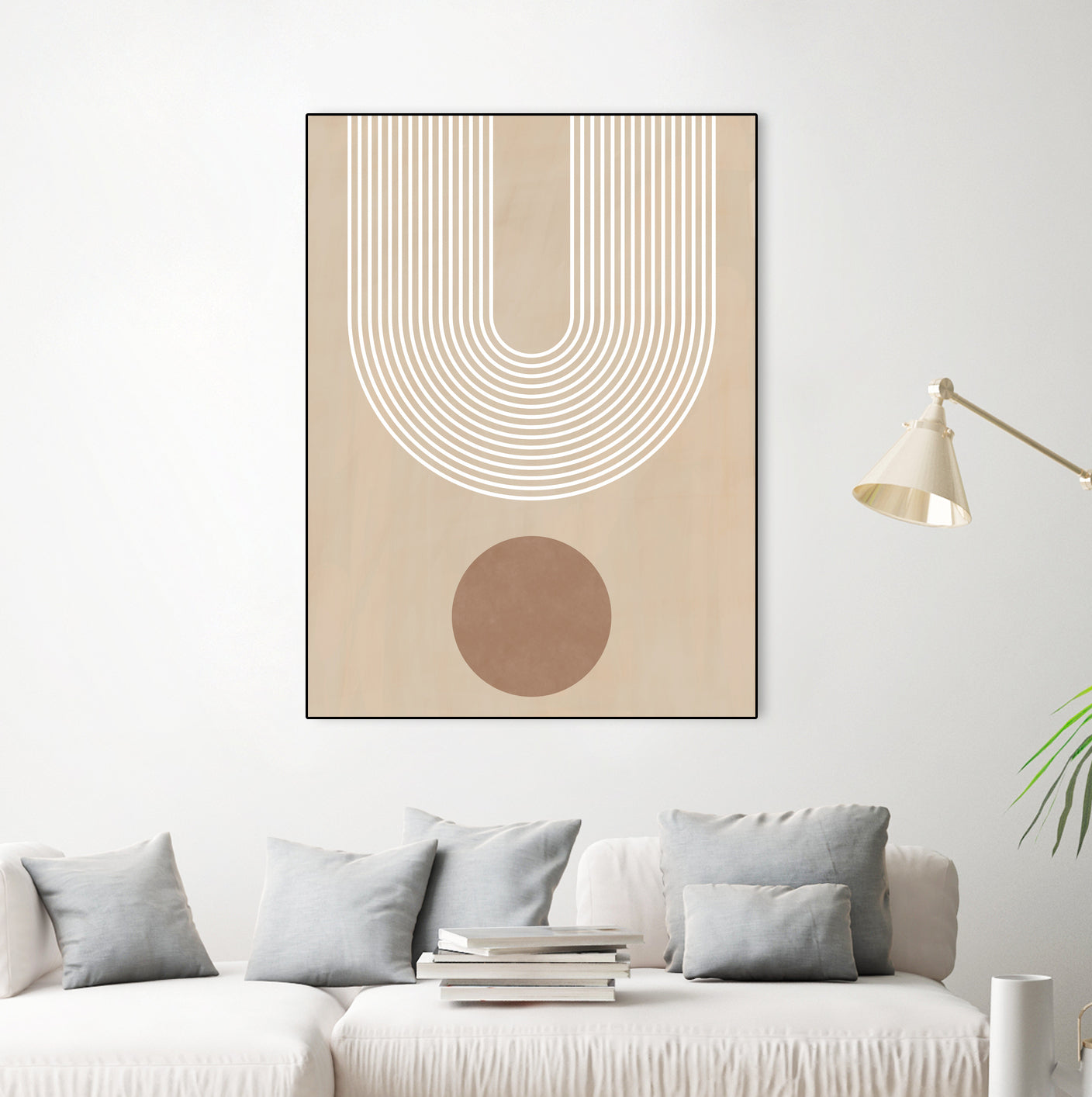 Beige Arc Poster by Elena Ristova on GIANT ART - abstract abstract