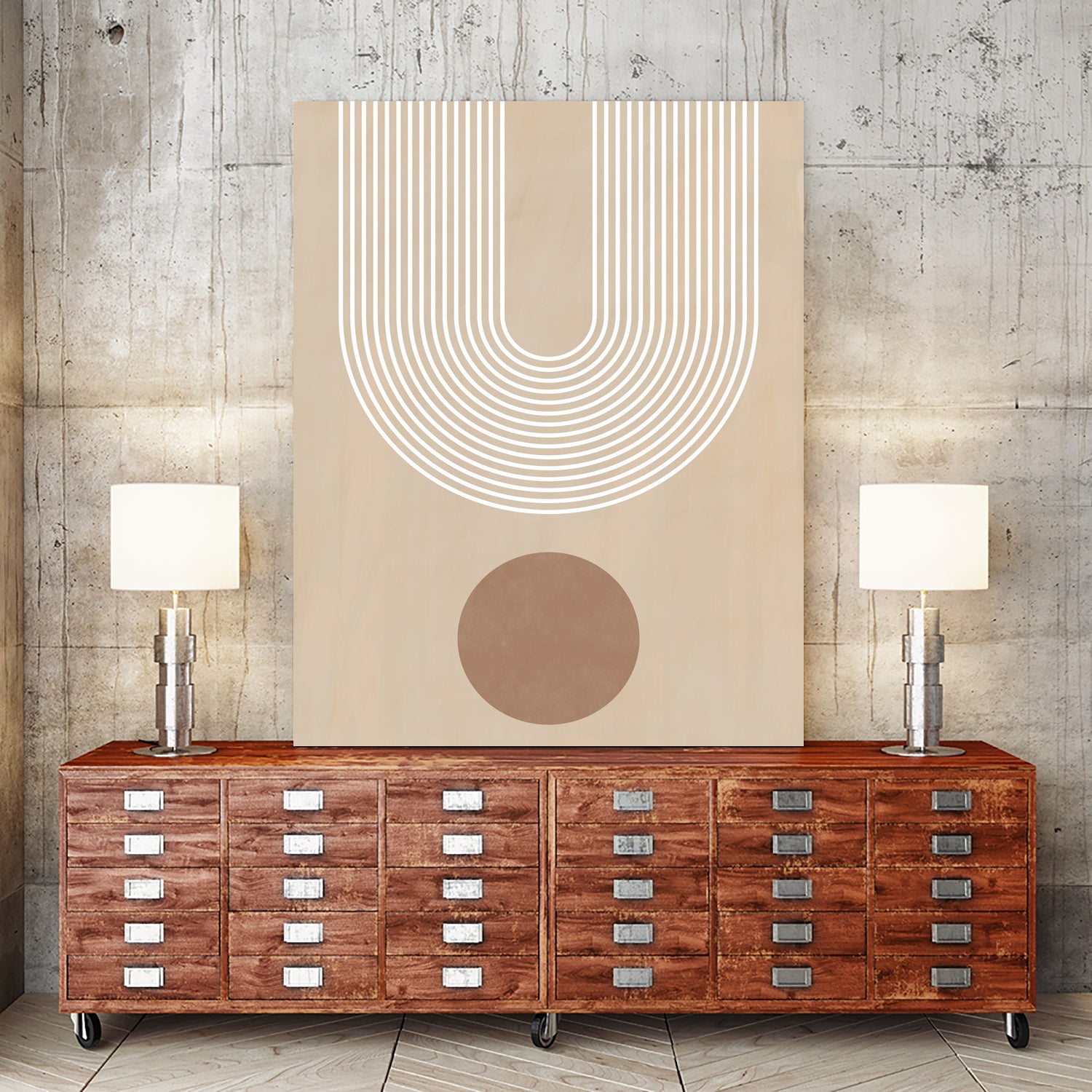 Beige Arc Poster by Elena Ristova on GIANT ART - abstract abstract