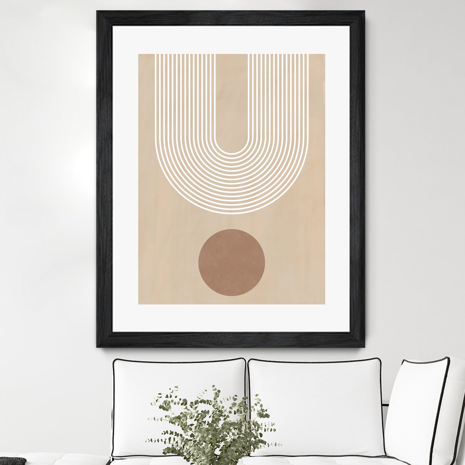 Beige Arc Poster by Elena Ristova on GIANT ART - abstract abstract