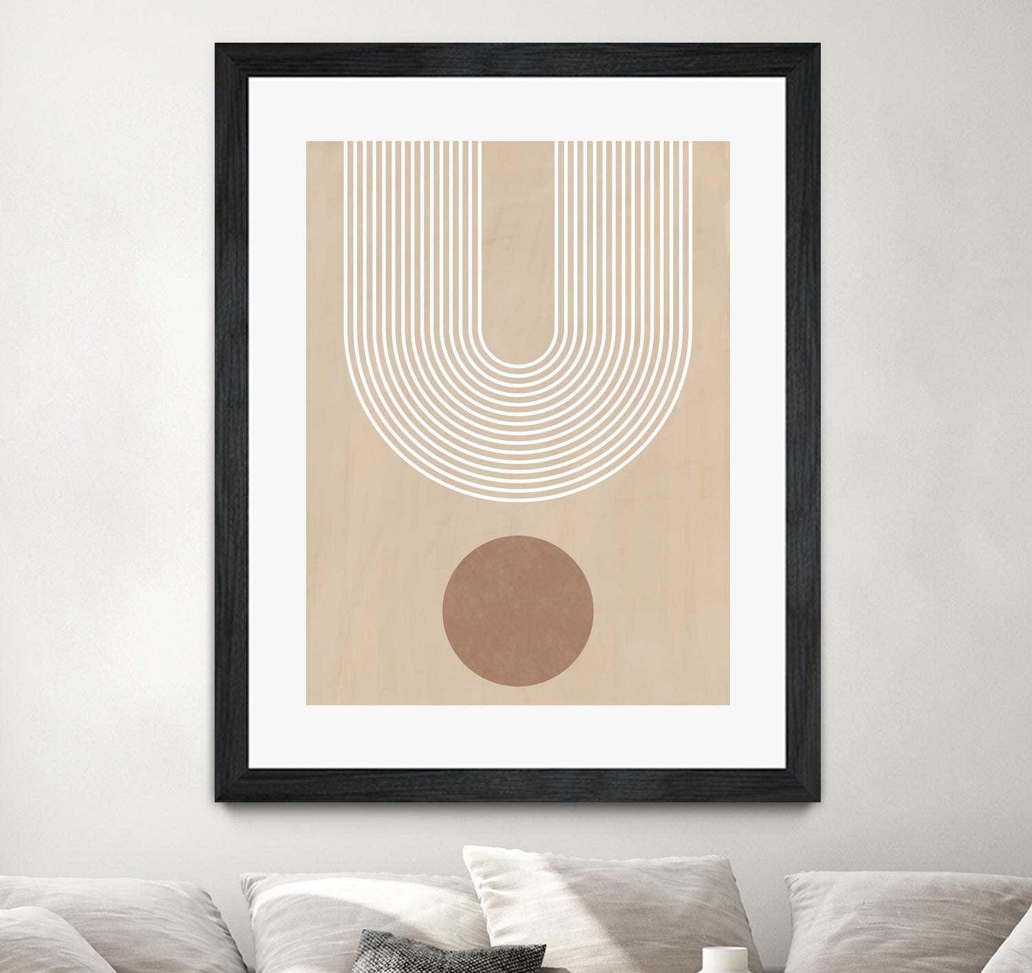 Beige Arc Poster by Elena Ristova on GIANT ART - abstract abstract