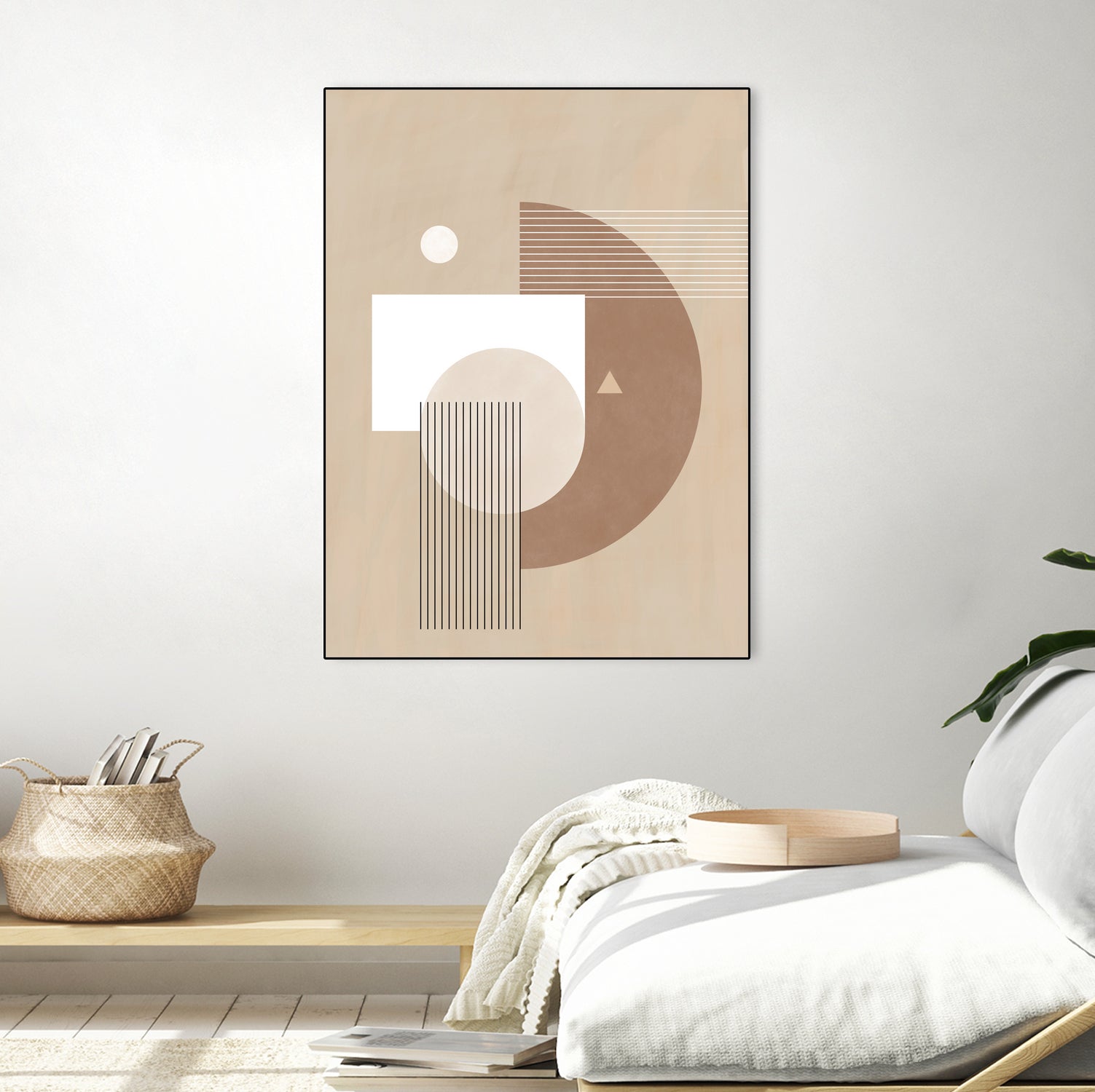Neutral Semicircles Poster by Elena Ristova on GIANT ART - abstract abstract