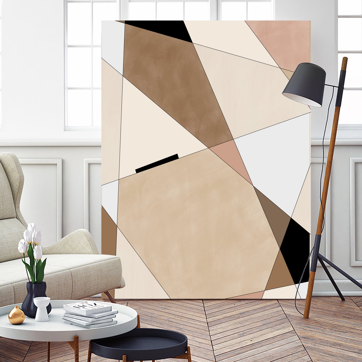 Geometric Beige art No.1 by Elena on GIANT ART - illustration beige