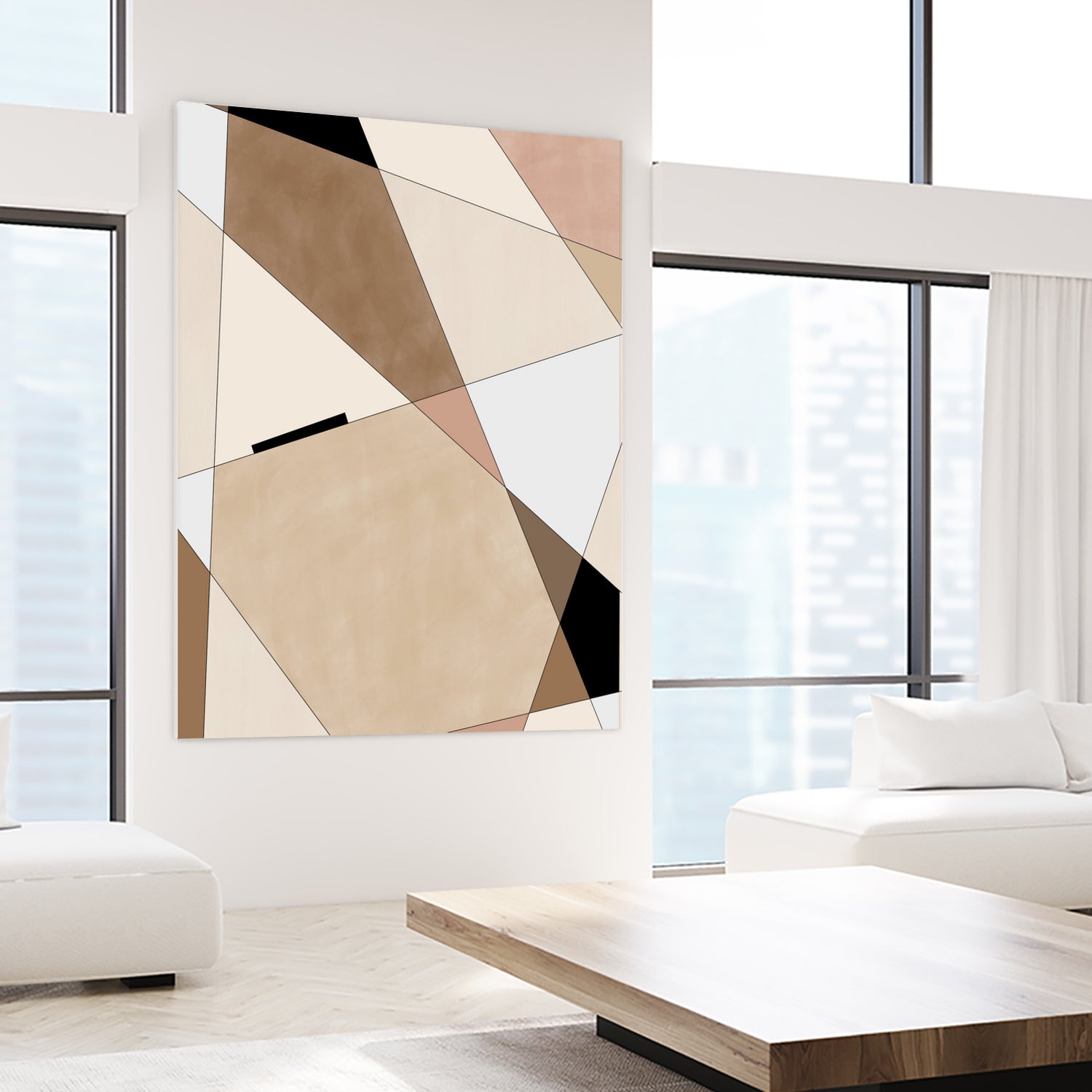 Geometric Beige art No.1 by Elena on GIANT ART - illustration beige