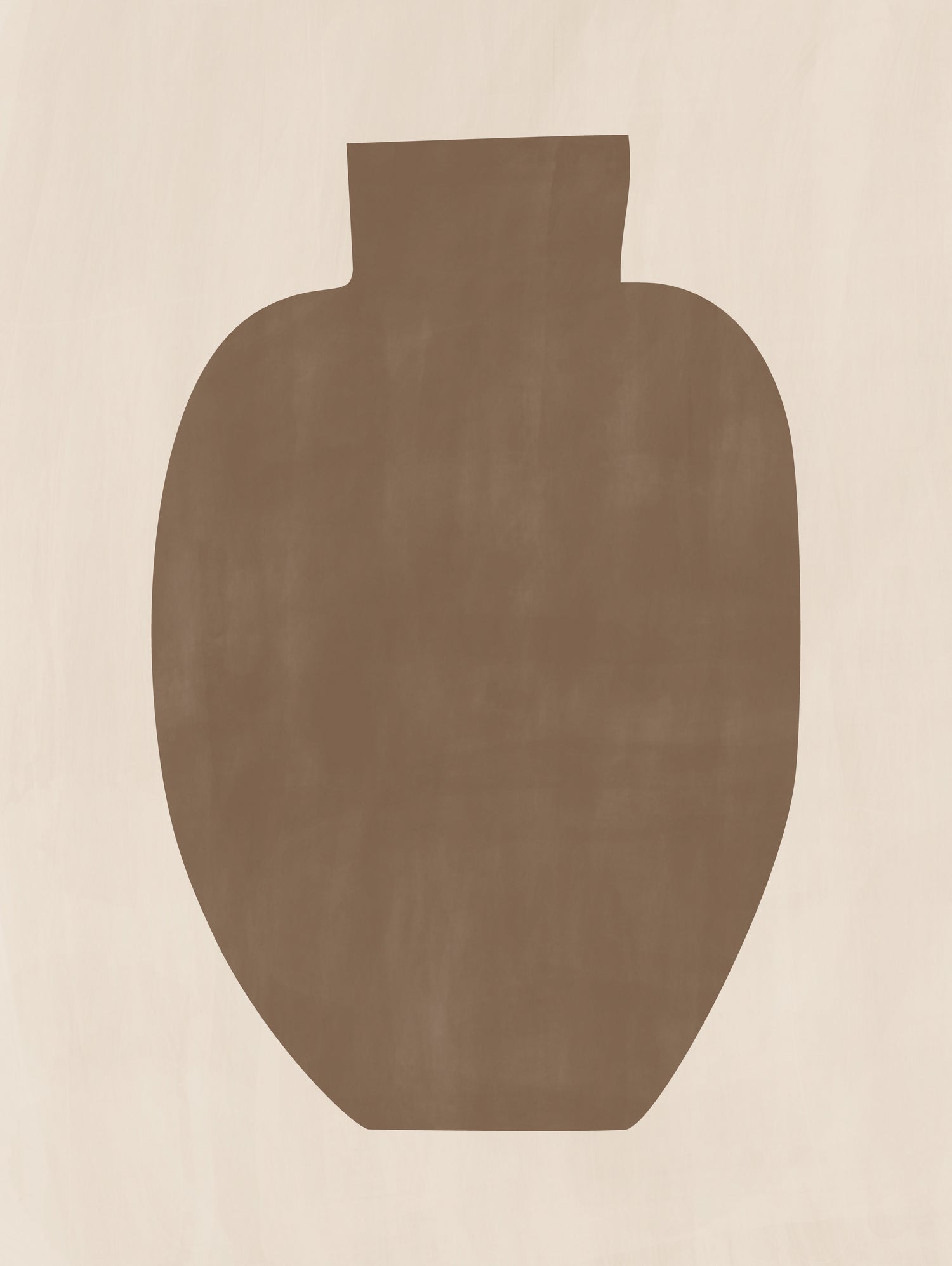 Brown Silhouette of a Vase by Elena Ristova on GIANT ART - minimalist art abstract minimalist art