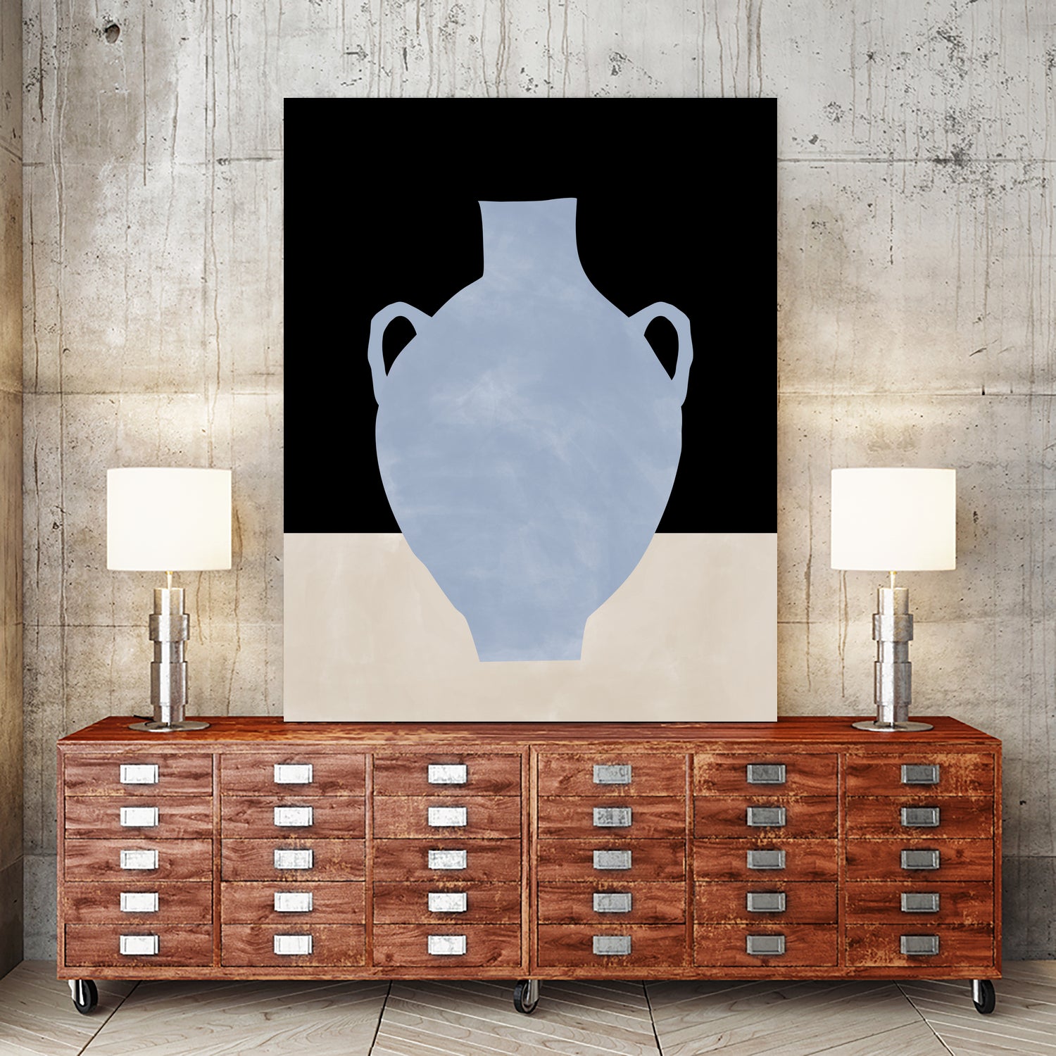 3x4 Aspectratio  Indigo34 by Elena on GIANT ART - illustration vase