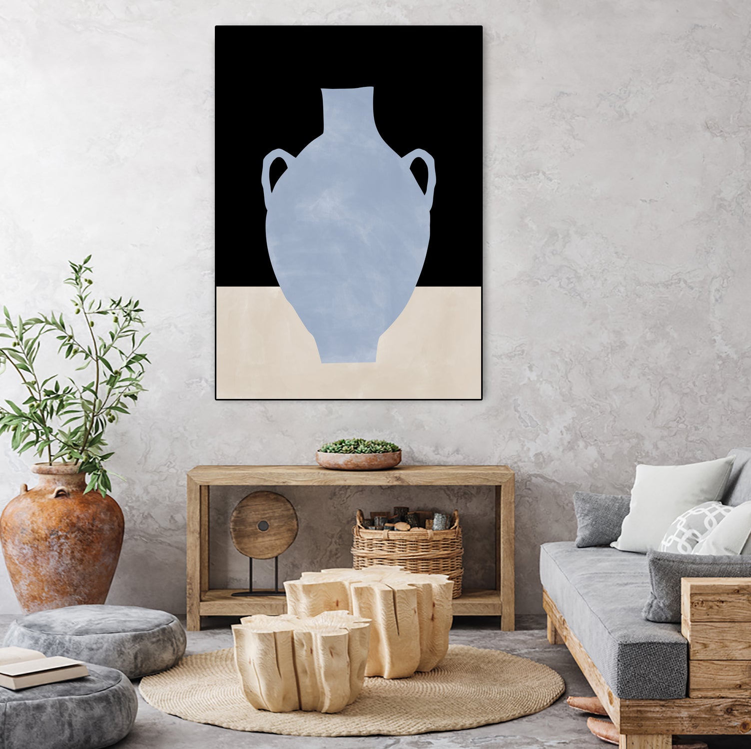 3x4 Aspectratio  Indigo34 by Elena on GIANT ART - illustration vase