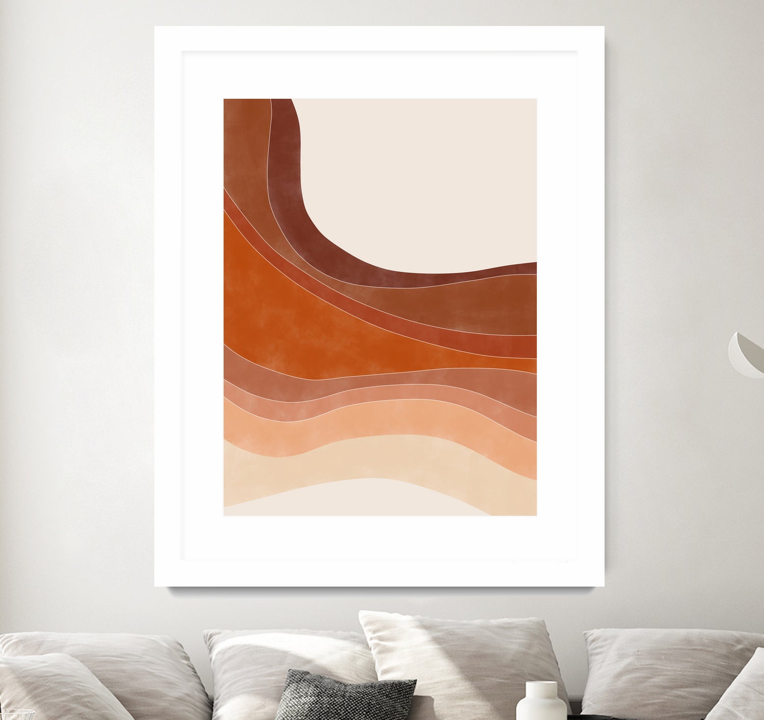 Layered Bands In Earthy Tones by Elena Ristova on GIANT ART - abstract abstract