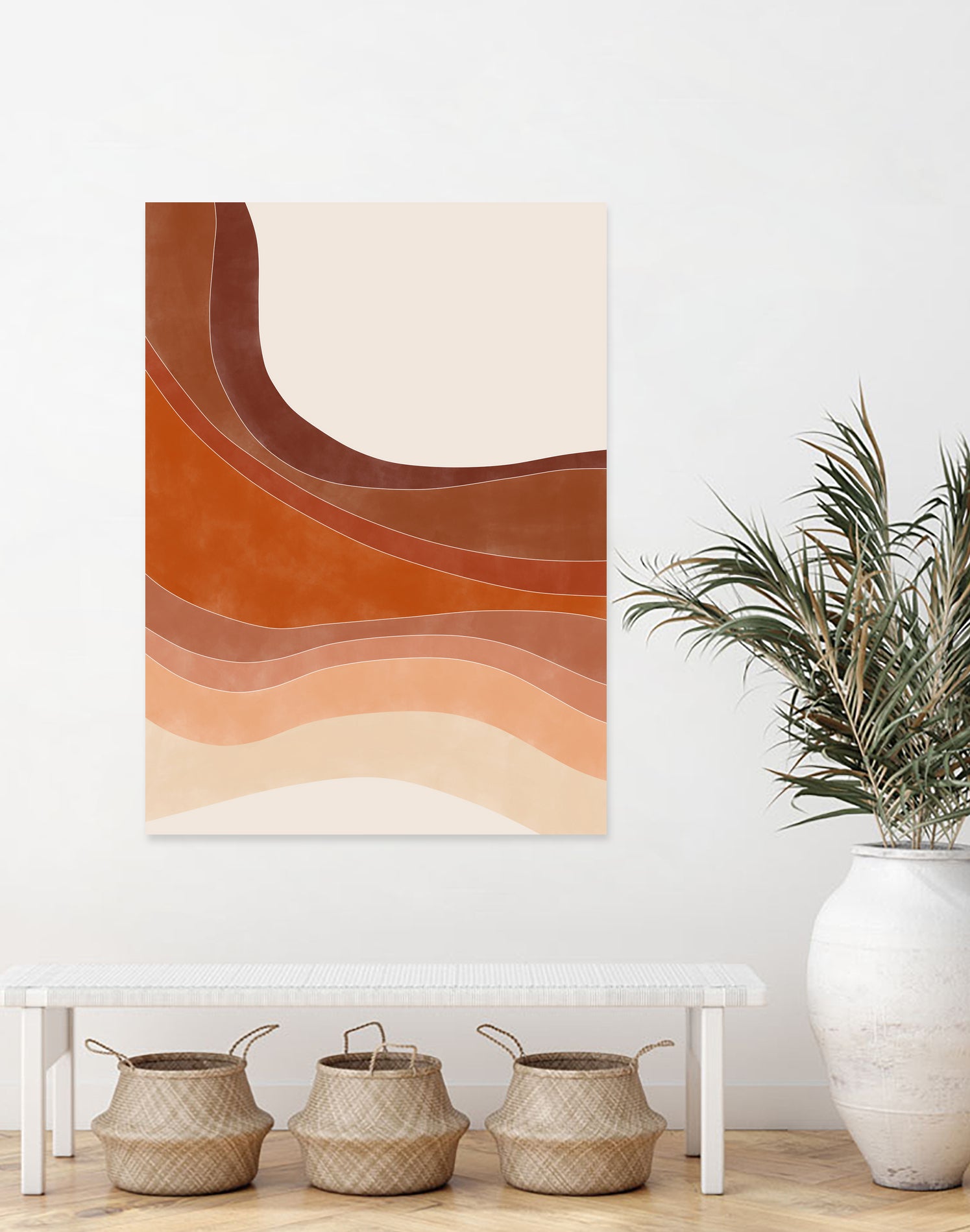 Layered Bands In Earthy Tones by Elena Ristova on GIANT ART - abstract abstract