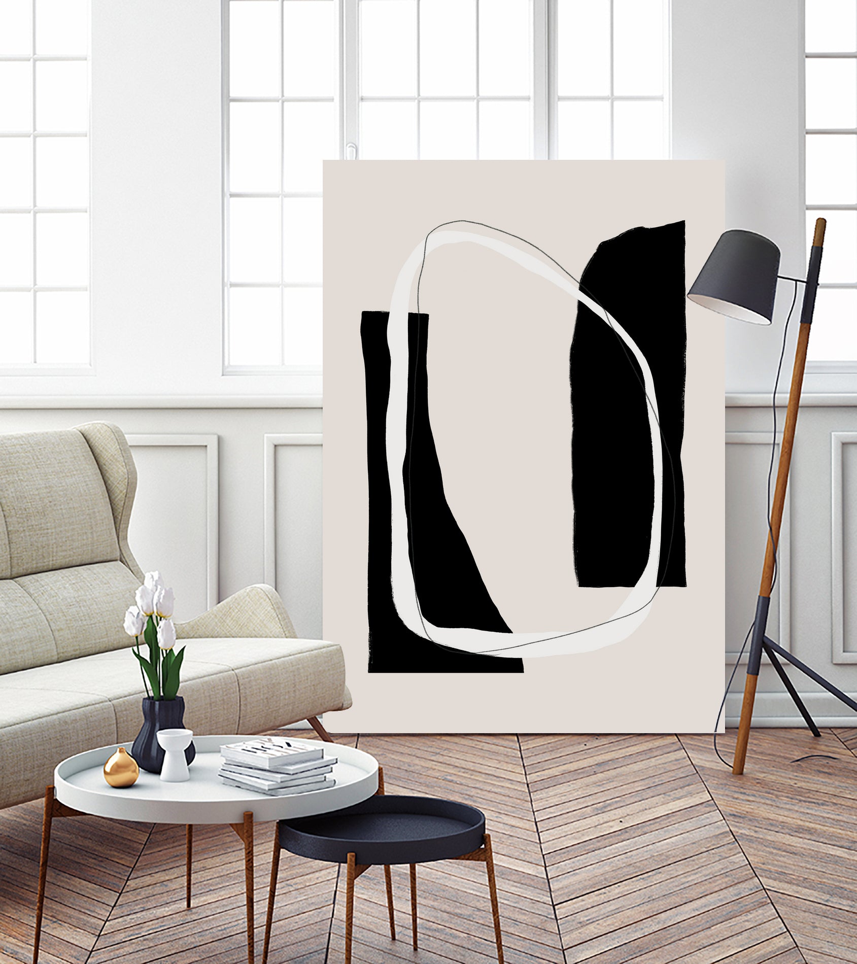 Monochrome Geometric Shapes by uplusmestudio on GIANT ART - minimalist art abstract minimalist art