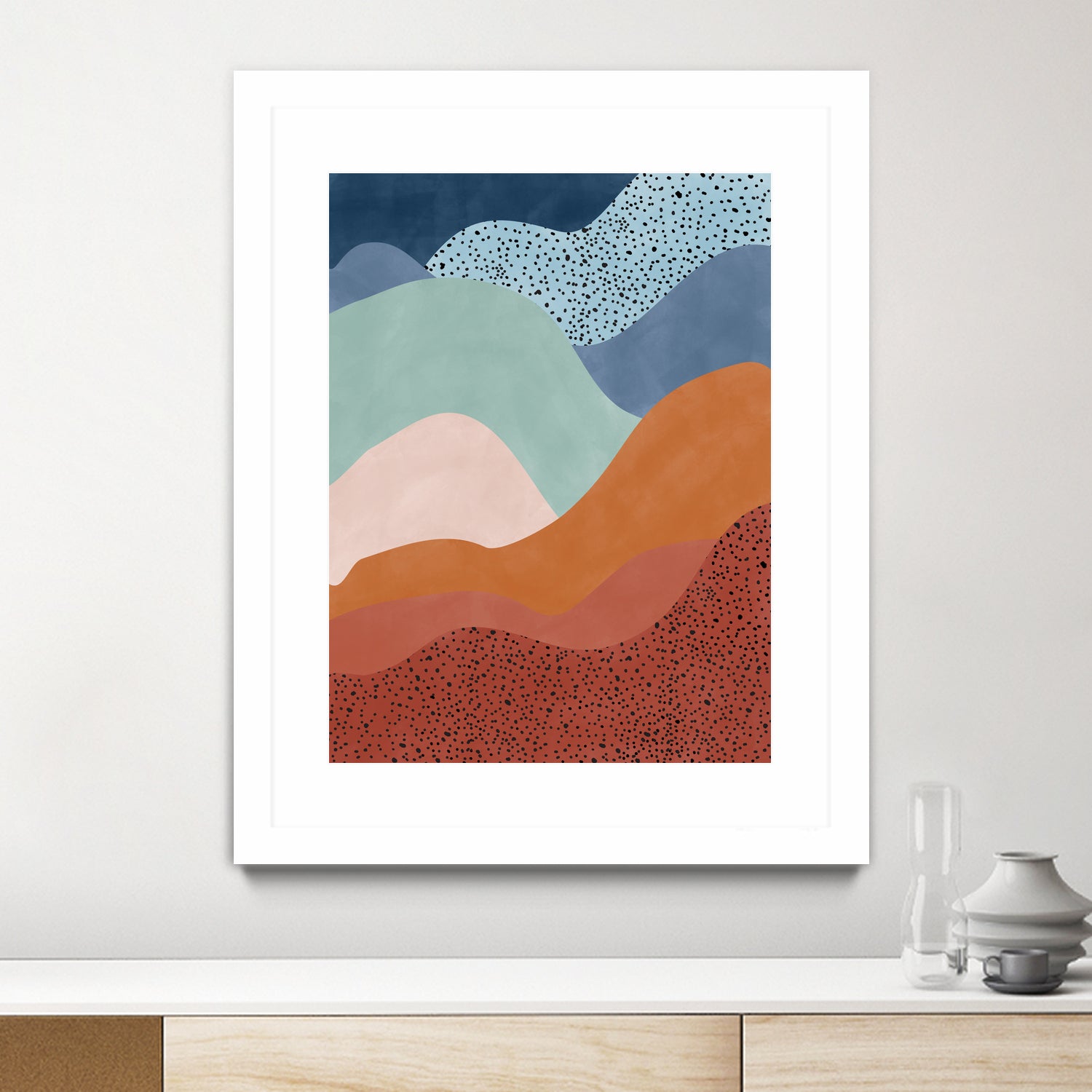 Colorful Wave Scape by Elena Ristova on GIANT ART - abstract abstract