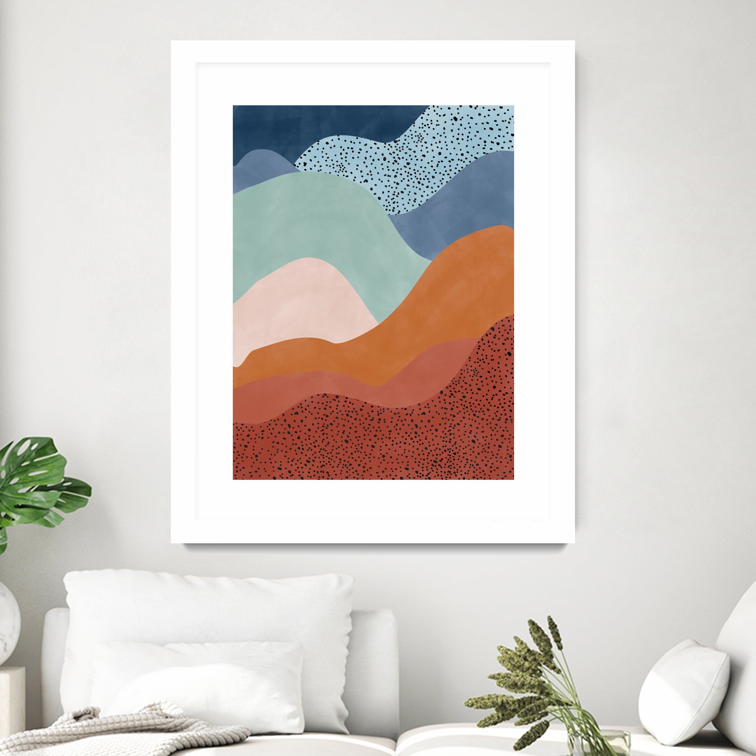 Colorful Wave Scape by Elena Ristova on GIANT ART - abstract abstract