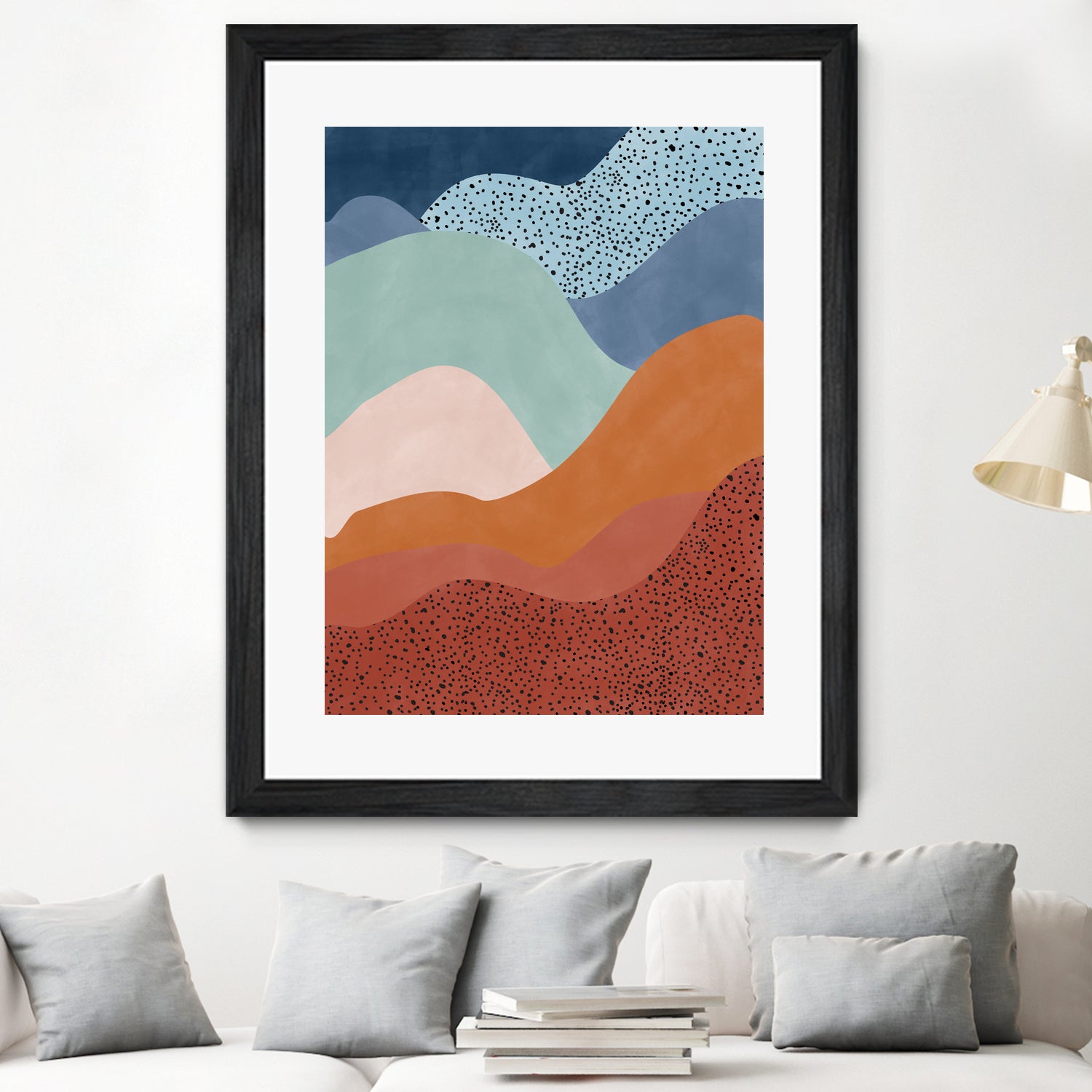 Colorful Wave Scape by Elena Ristova on GIANT ART - abstract abstract
