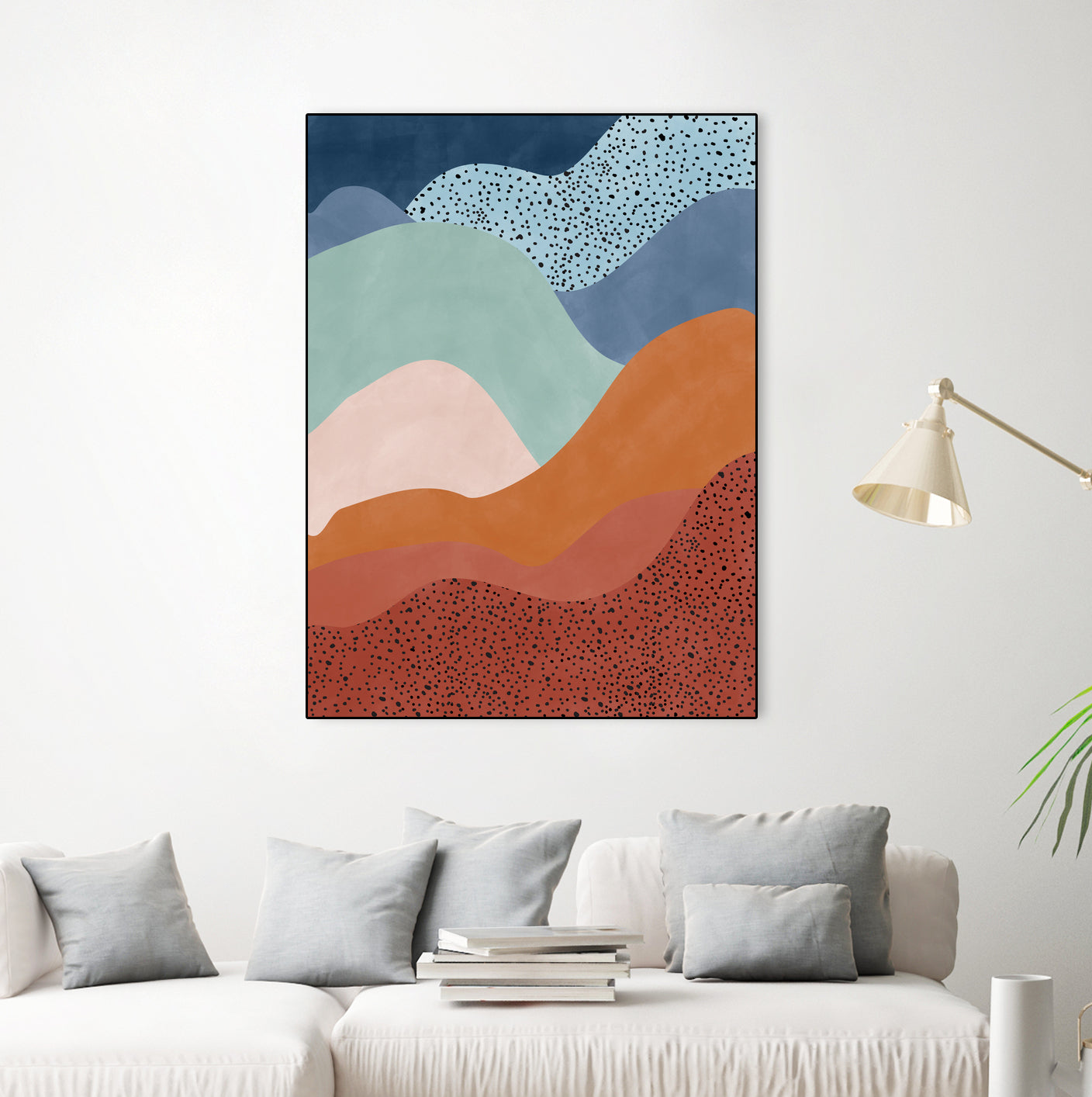 Colorful Wave Scape by Elena Ristova on GIANT ART - abstract abstract