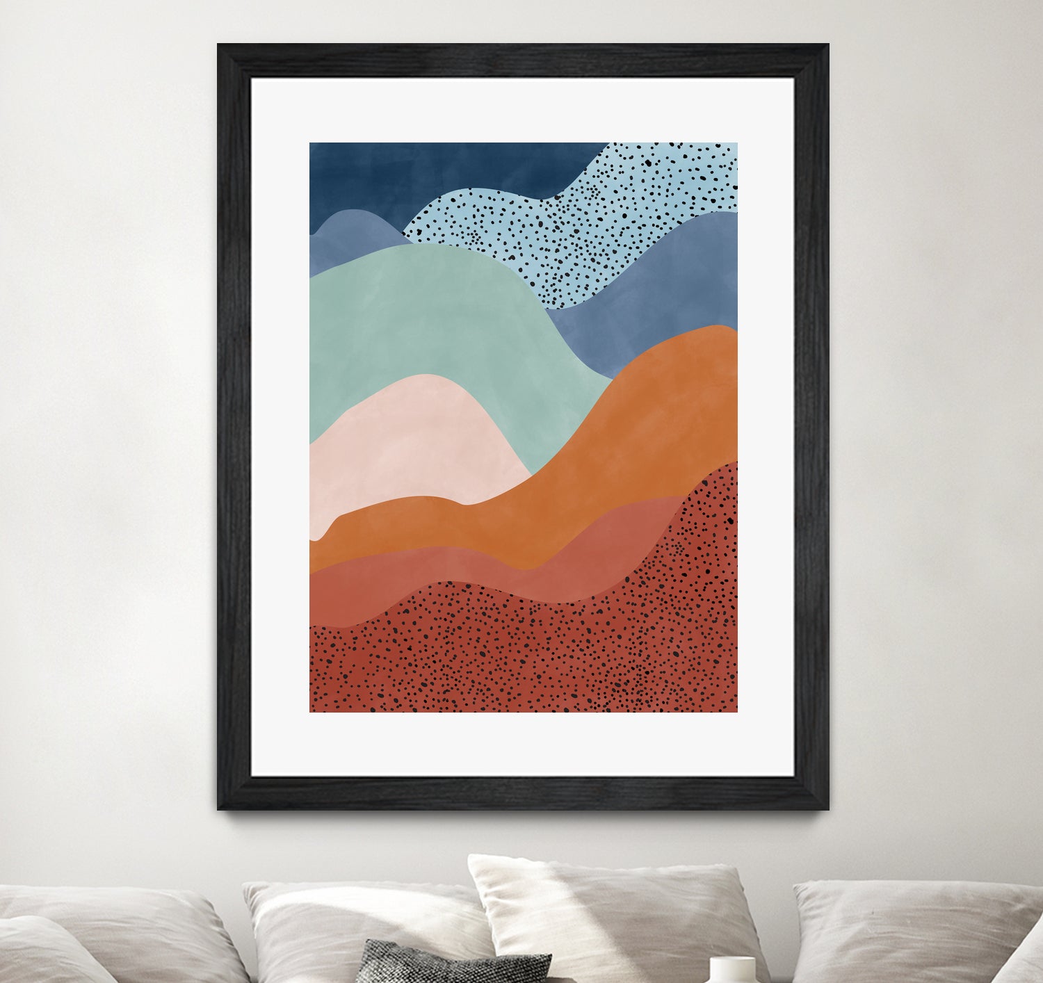 Colorful Wave Scape by Elena Ristova on GIANT ART - abstract abstract