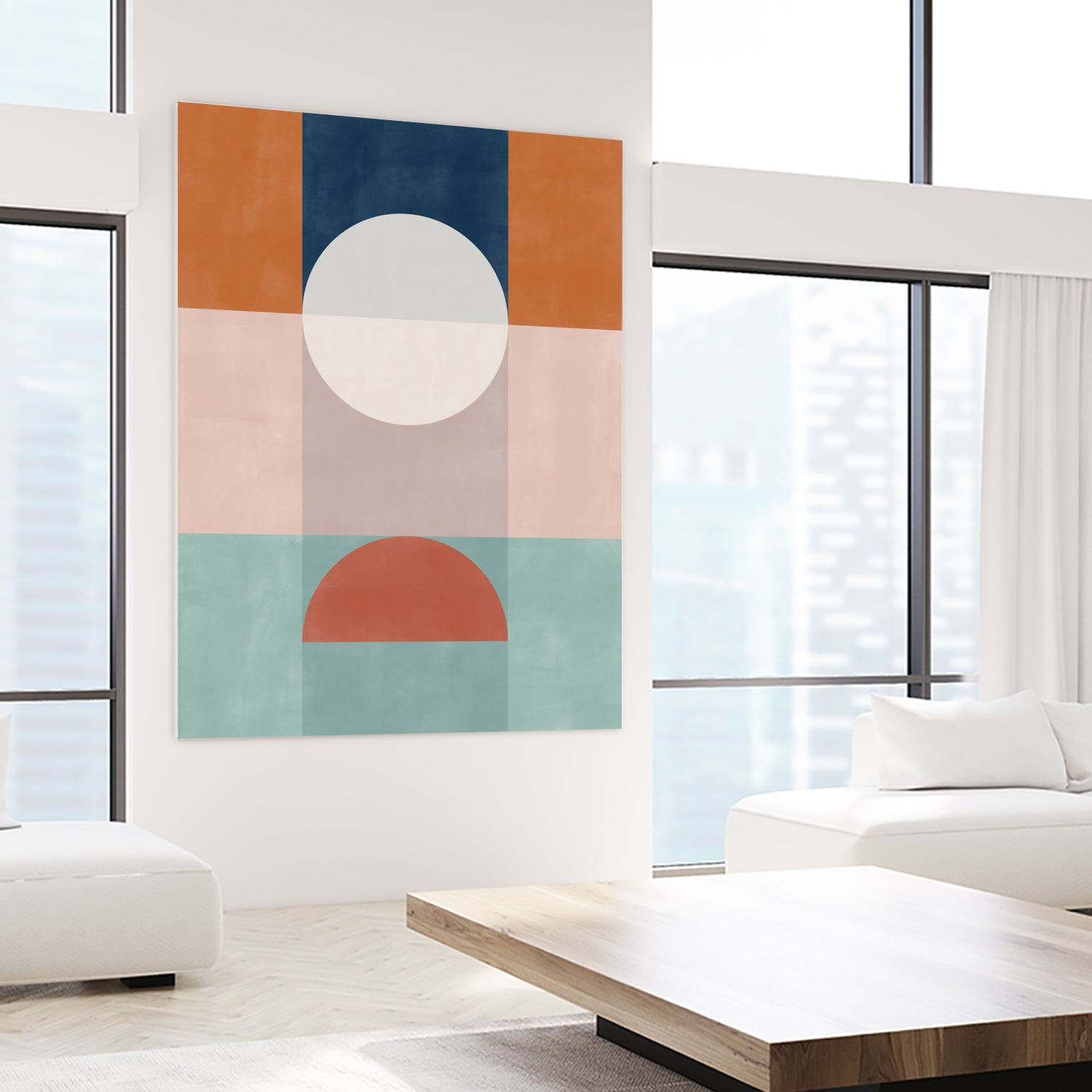 Abstract Geometric Artwork With Earthy Tones by Elena Ristova on GIANT ART - abstract abstract