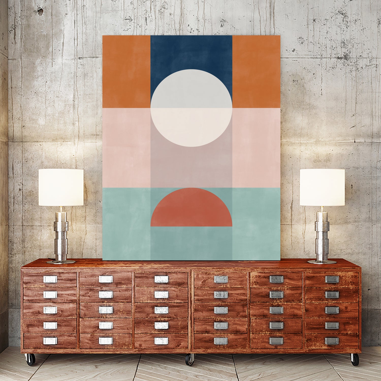 Abstract Geometric Artwork With Earthy Tones by Elena Ristova on GIANT ART - abstract abstract