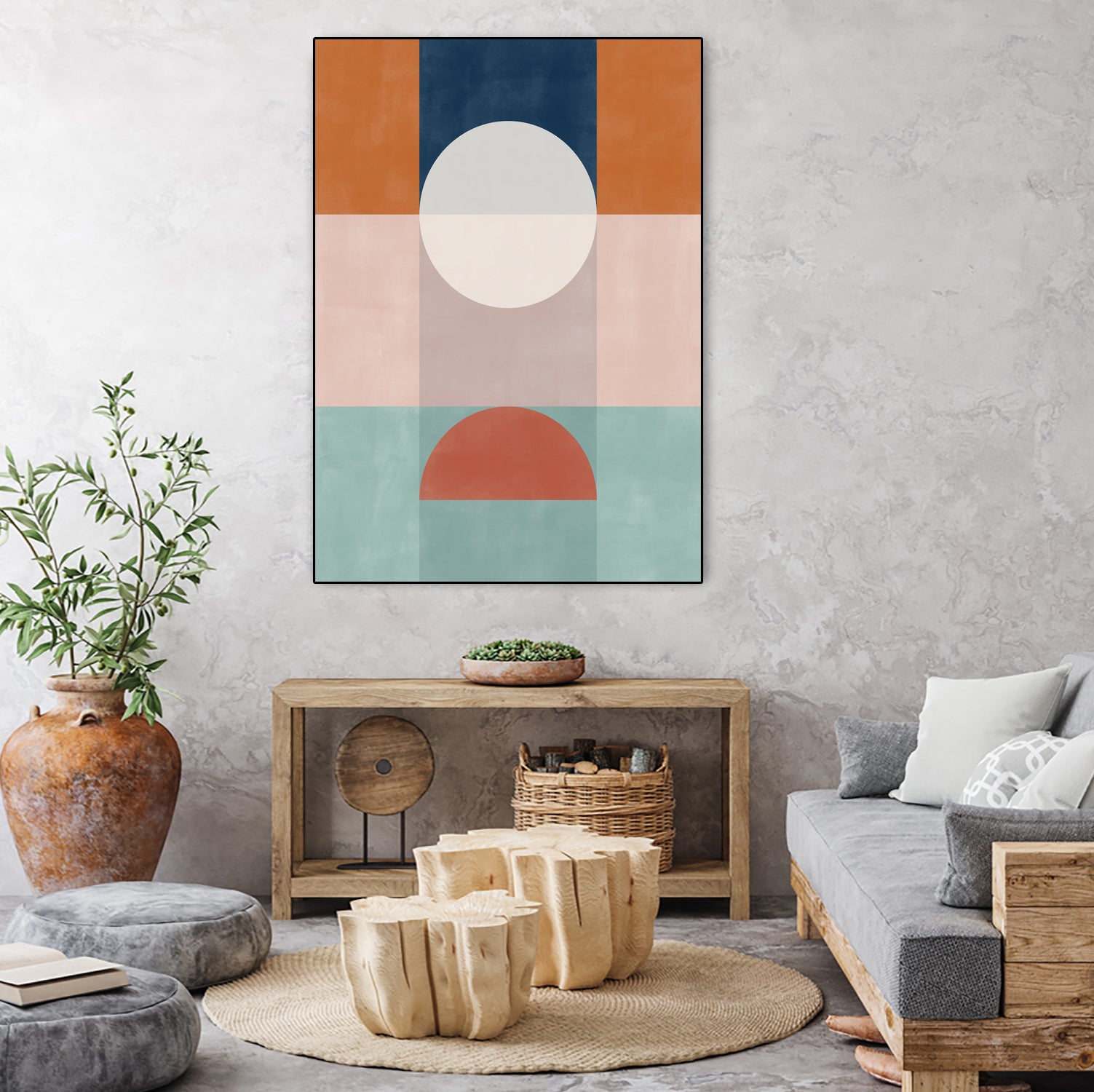 Abstract Geometric Artwork With Earthy Tones by Elena Ristova on GIANT ART - abstract abstract