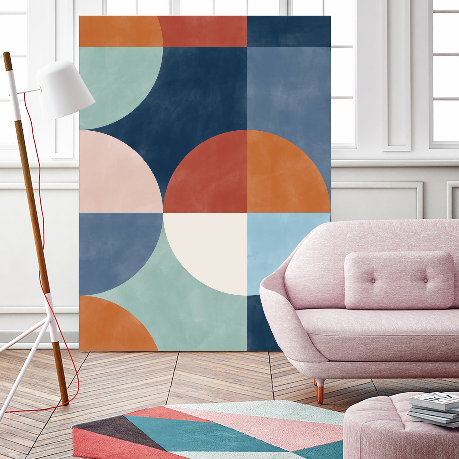 Geometric Shapes With Bold Circles by Elena Ristova on GIANT ART - abstract abstract