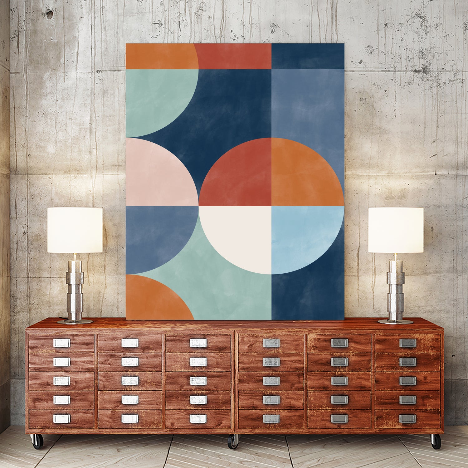 Geometric Shapes With Bold Circles by Elena Ristova on GIANT ART - abstract abstract