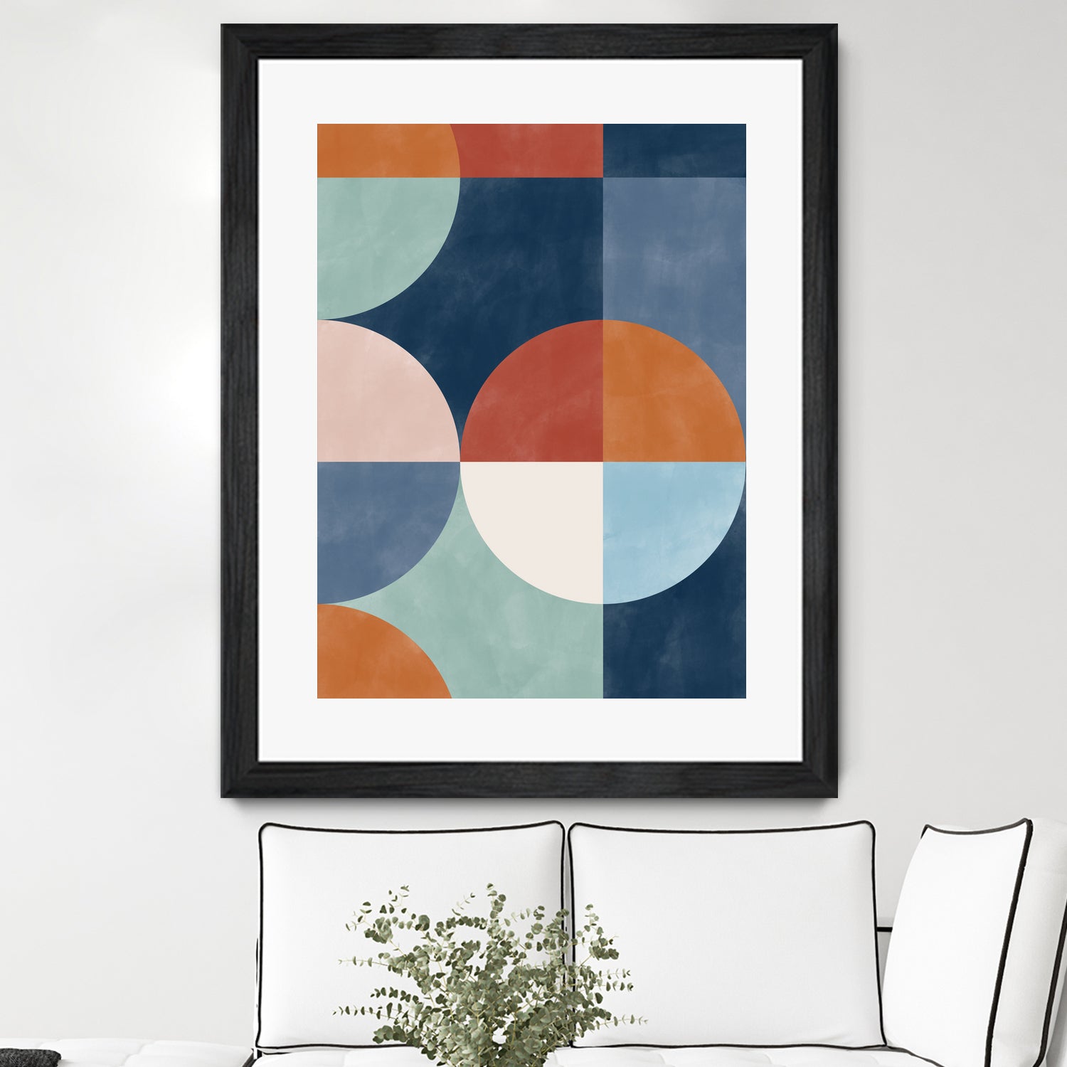 Geometric Shapes With Bold Circles by Elena Ristova on GIANT ART - abstract abstract