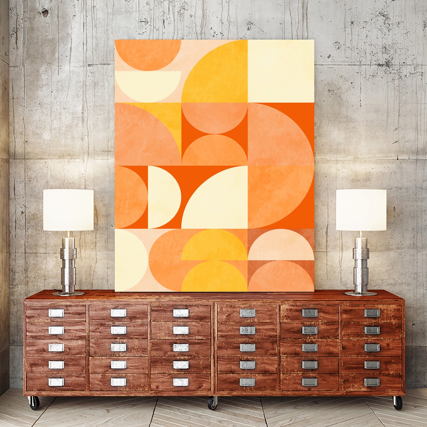 Spring Mid Rhapsody Orange 3 by Ana Rut Bre on GIANT ART - abstract abstract