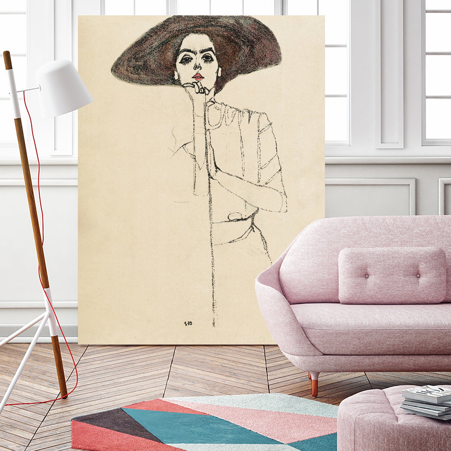 Portrait of a Woman 1910 by EGON on GIANT ART - illustration egon schiele