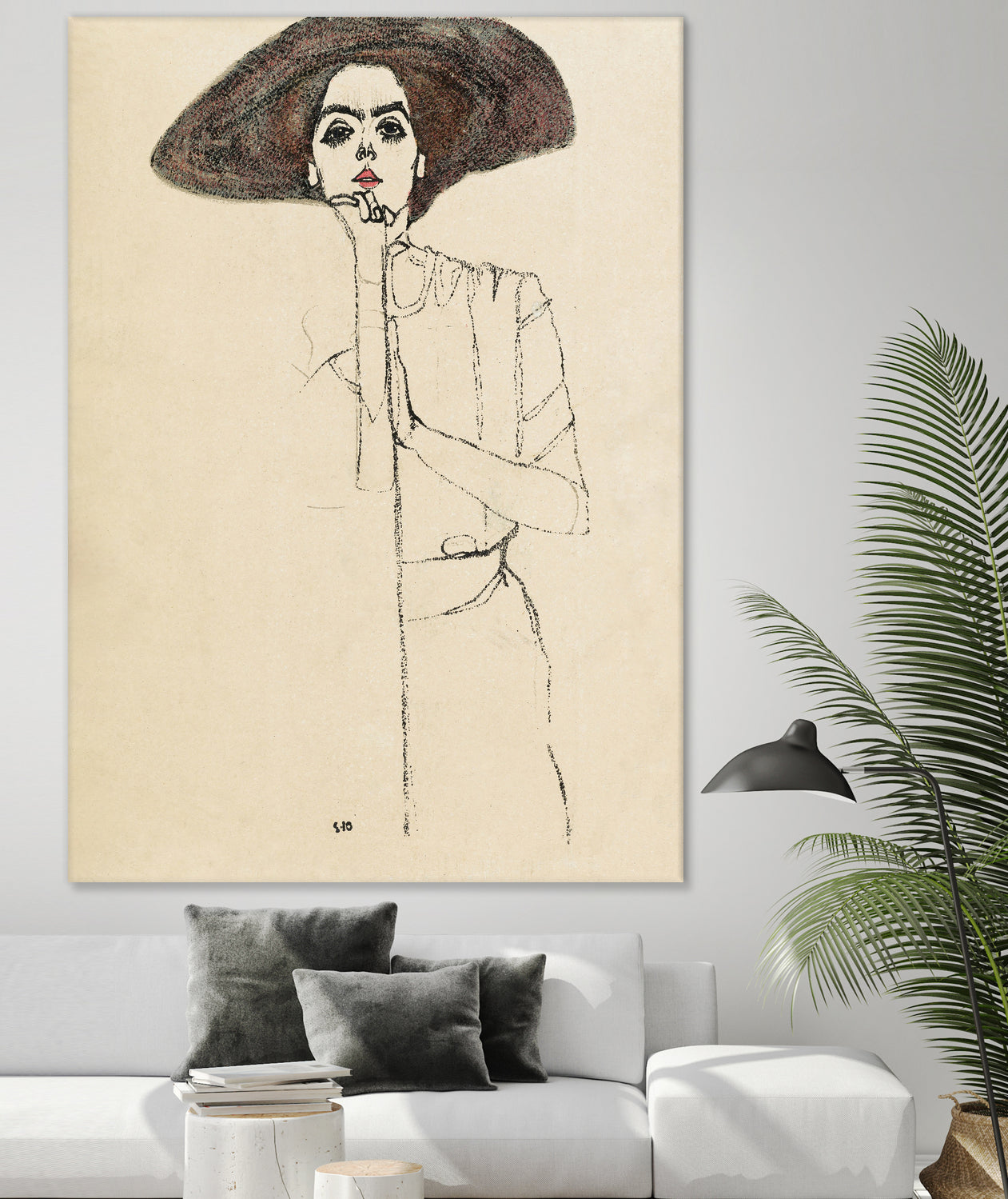 Portrait of a Woman 1910 by EGON on GIANT ART - illustration egon schiele