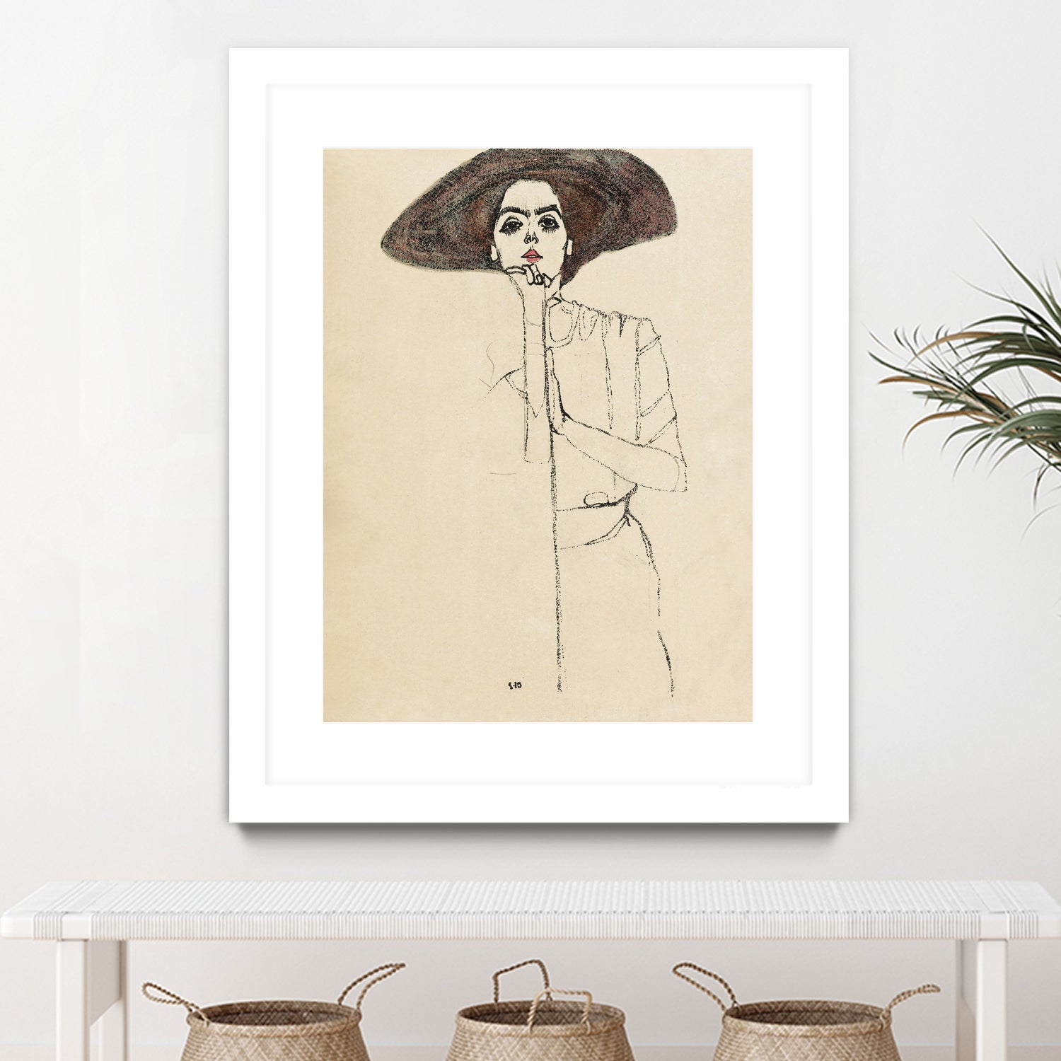 Portrait of a Woman 1910 by EGON on GIANT ART - illustration egon schiele