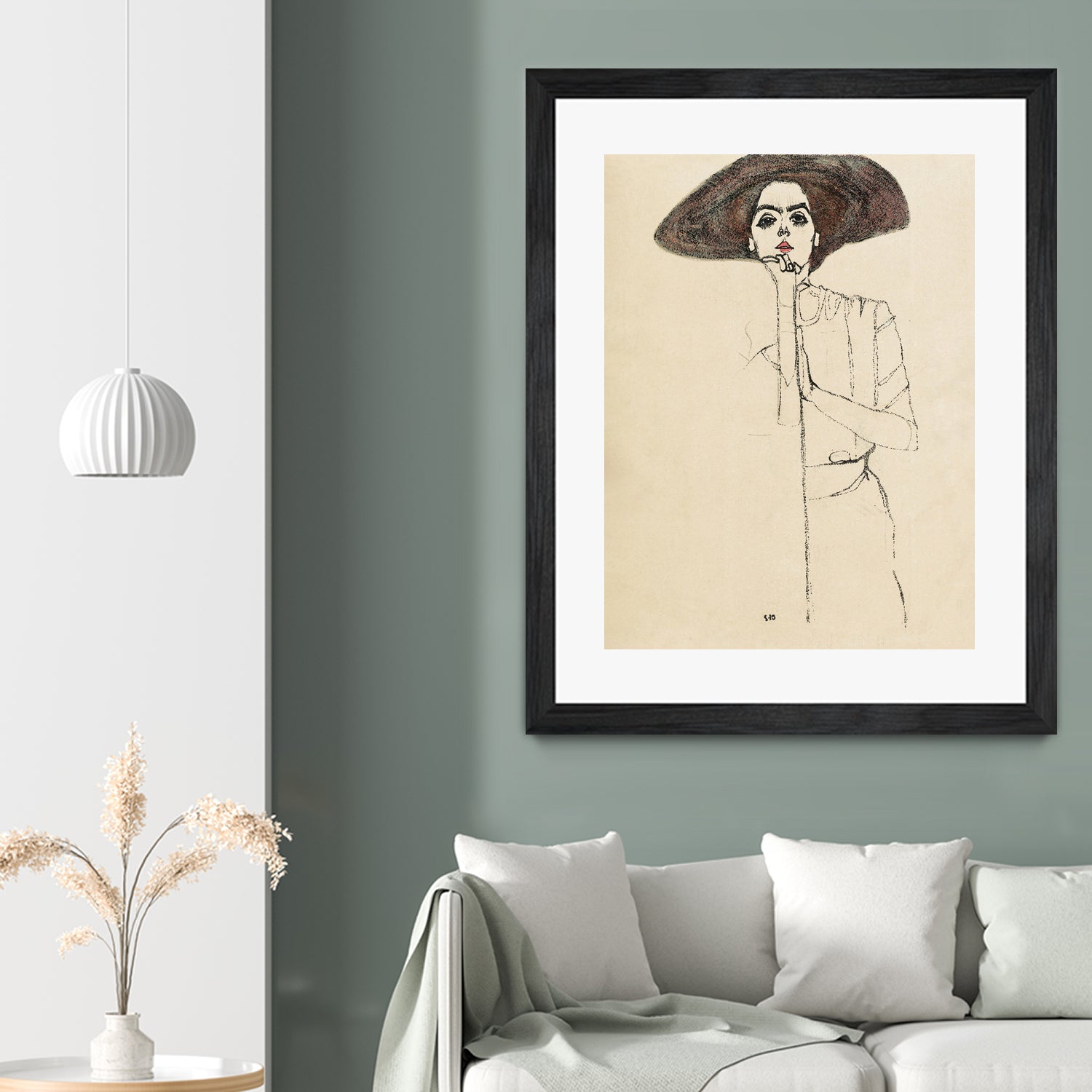 Portrait of a Woman 1910 by EGON on GIANT ART - illustration egon schiele