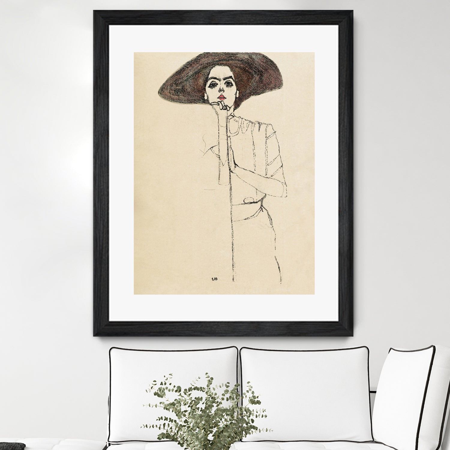 Portrait of a Woman 1910 by EGON on GIANT ART - illustration egon schiele