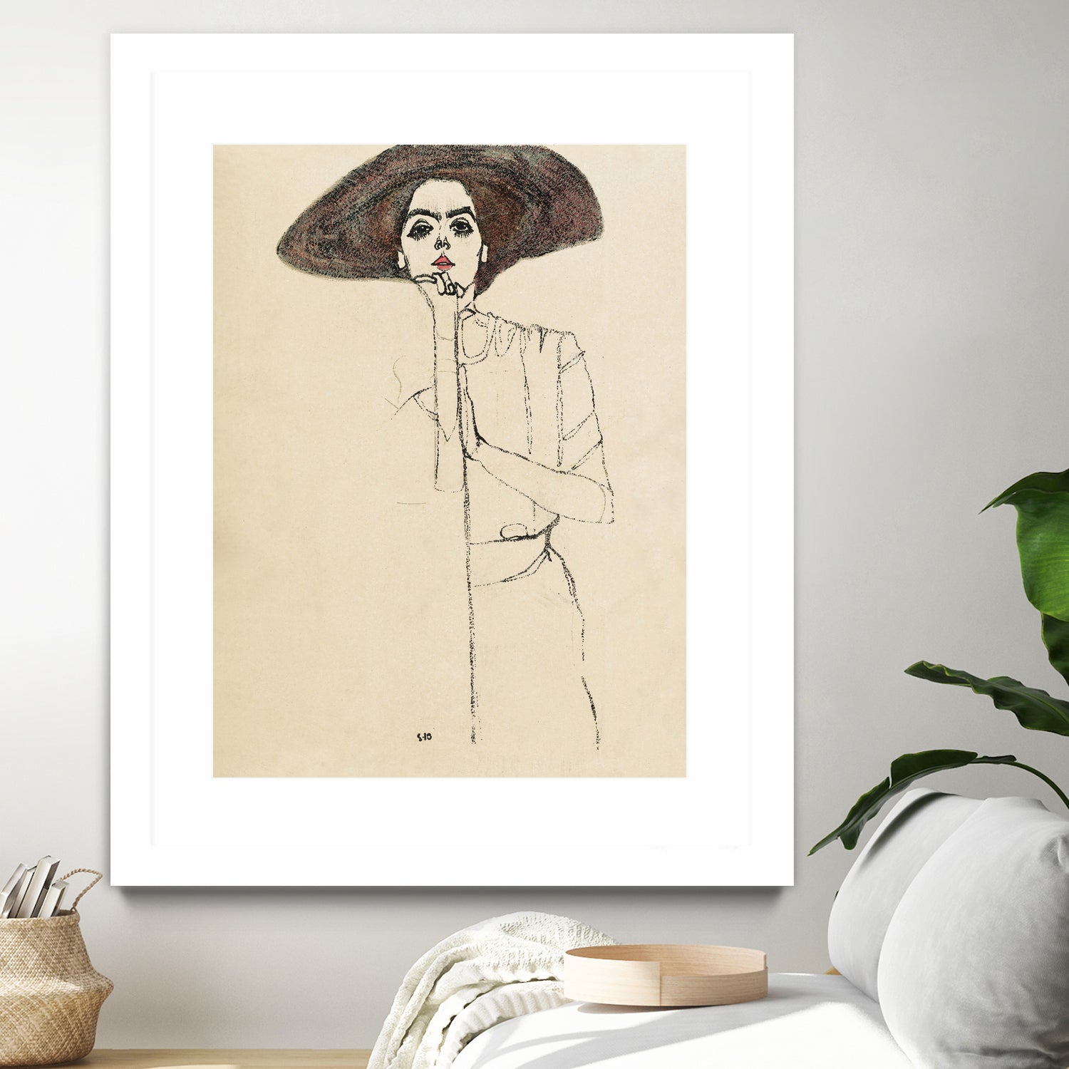 Portrait of a Woman 1910 by EGON on GIANT ART - illustration egon schiele