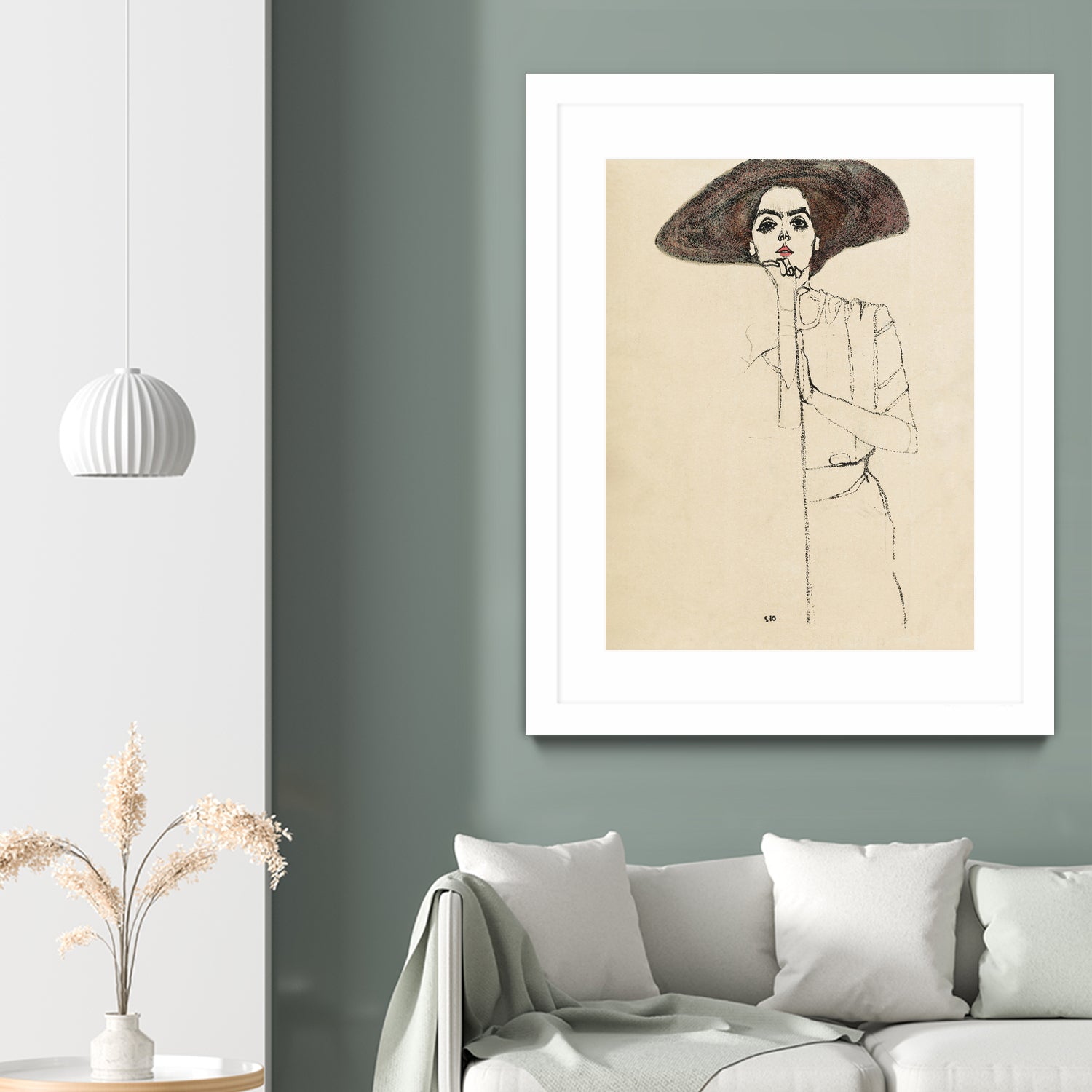 Portrait of a Woman 1910 by EGON on GIANT ART - illustration egon schiele