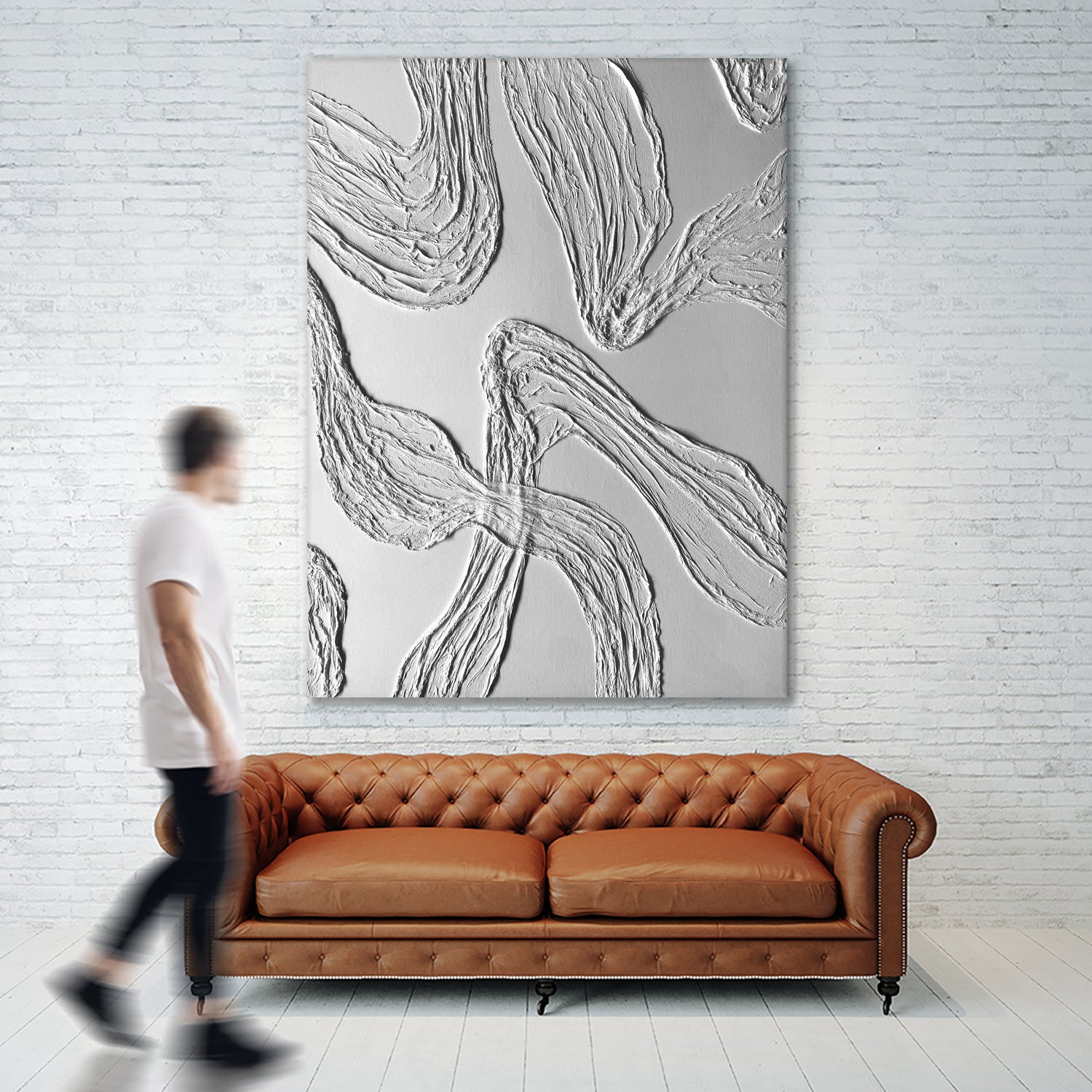 THE WHITE DANCE by ALLA on GIANT ART - white illustration fabric on canvas