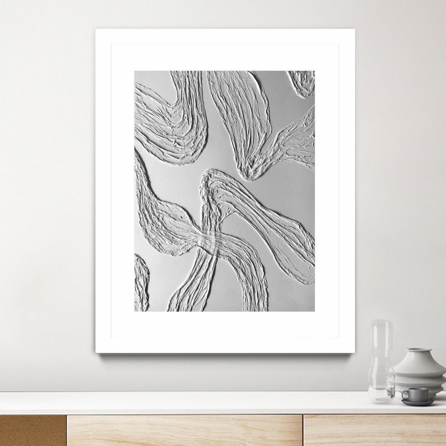 THE WHITE DANCE by ALLA on GIANT ART - white illustration fabric on canvas
