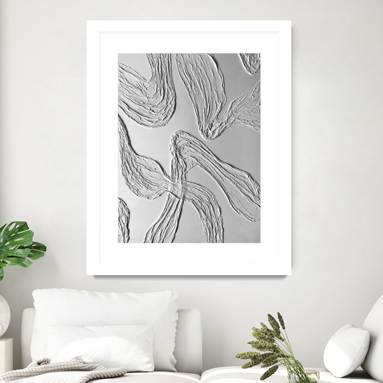 THE WHITE DANCE by ALLA on GIANT ART - white illustration fabric on canvas