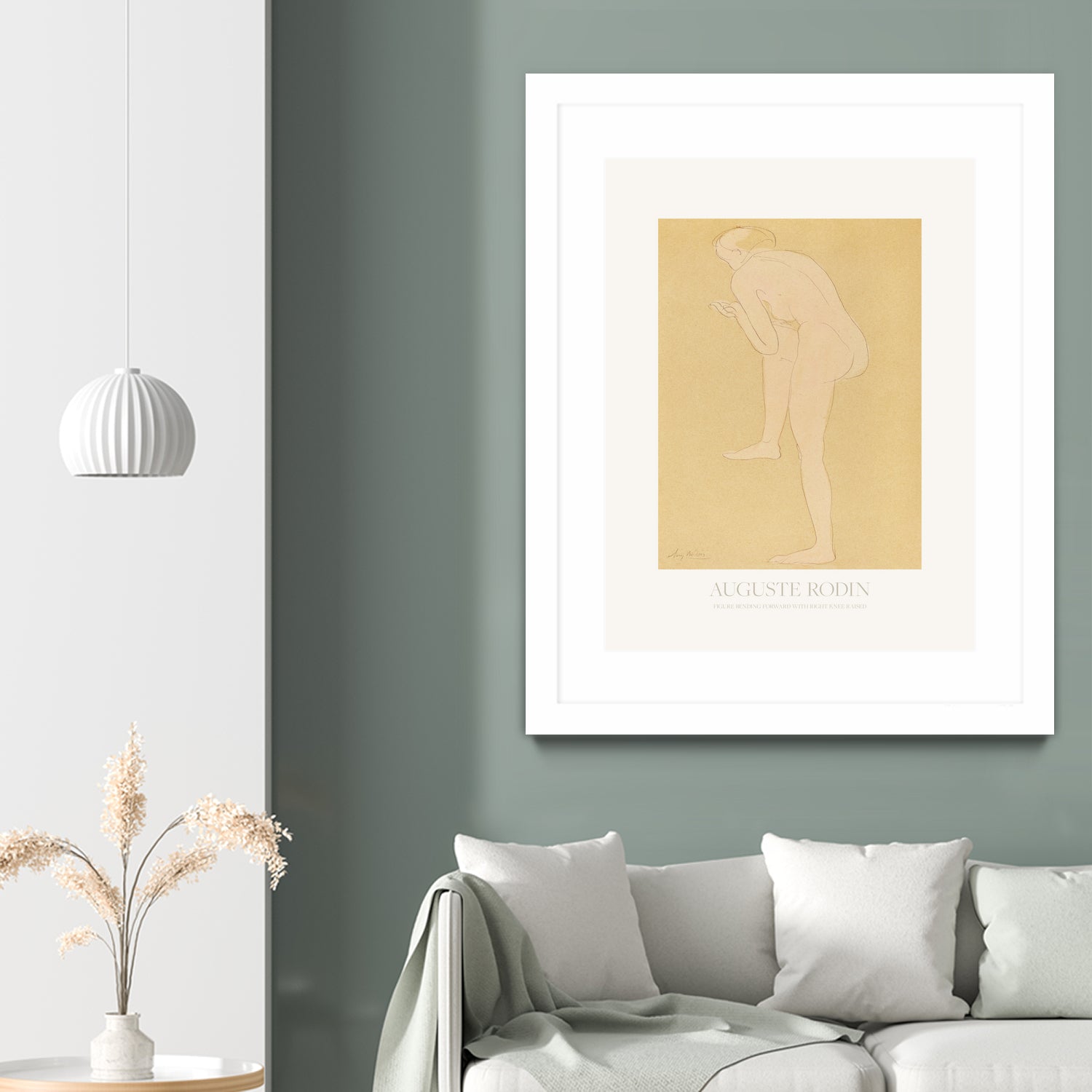 Figure Bending Forward With Right Knee Raised by Auguste Rodin on GIANT ART - auguste rodin figurative auguste rodin