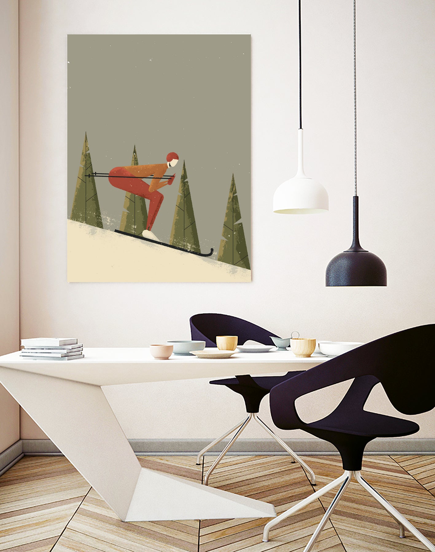 Skiing by Vision Grasp Art on GIANT ART