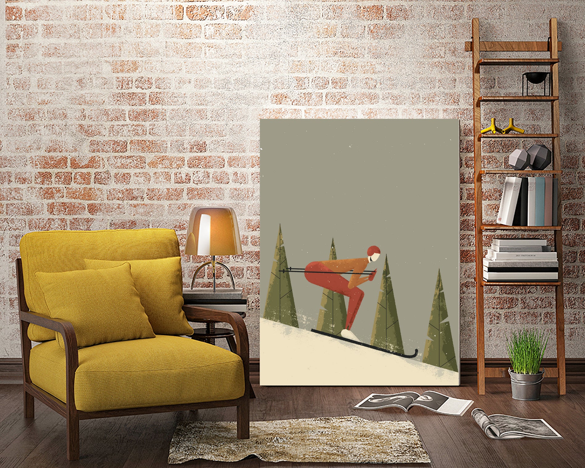 Skiing by Vision Grasp Art on GIANT ART