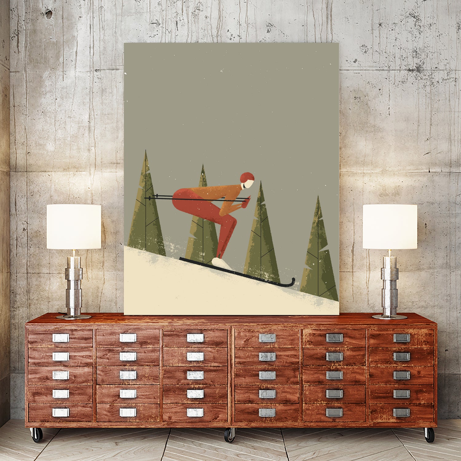 Skiing by Vision Grasp Art on GIANT ART