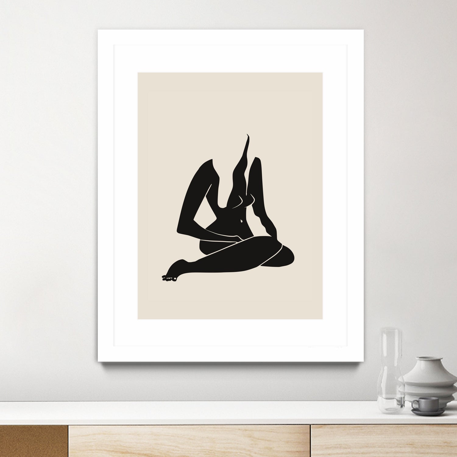 Long Hair Nude In Black by Little Dean on GIANT ART - 7200 illustration
