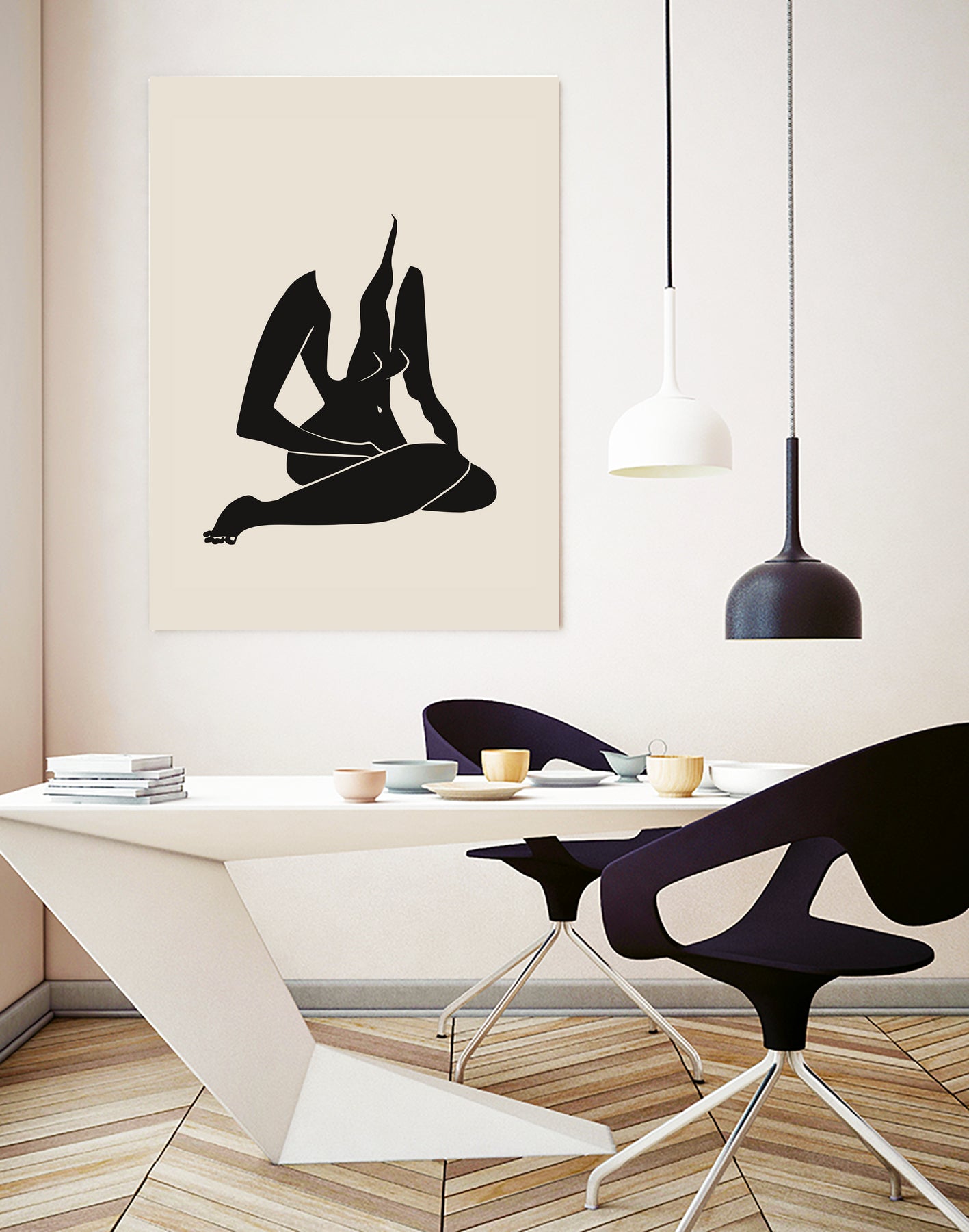 Long Hair Nude In Black by Little Dean on GIANT ART - 7200 illustration